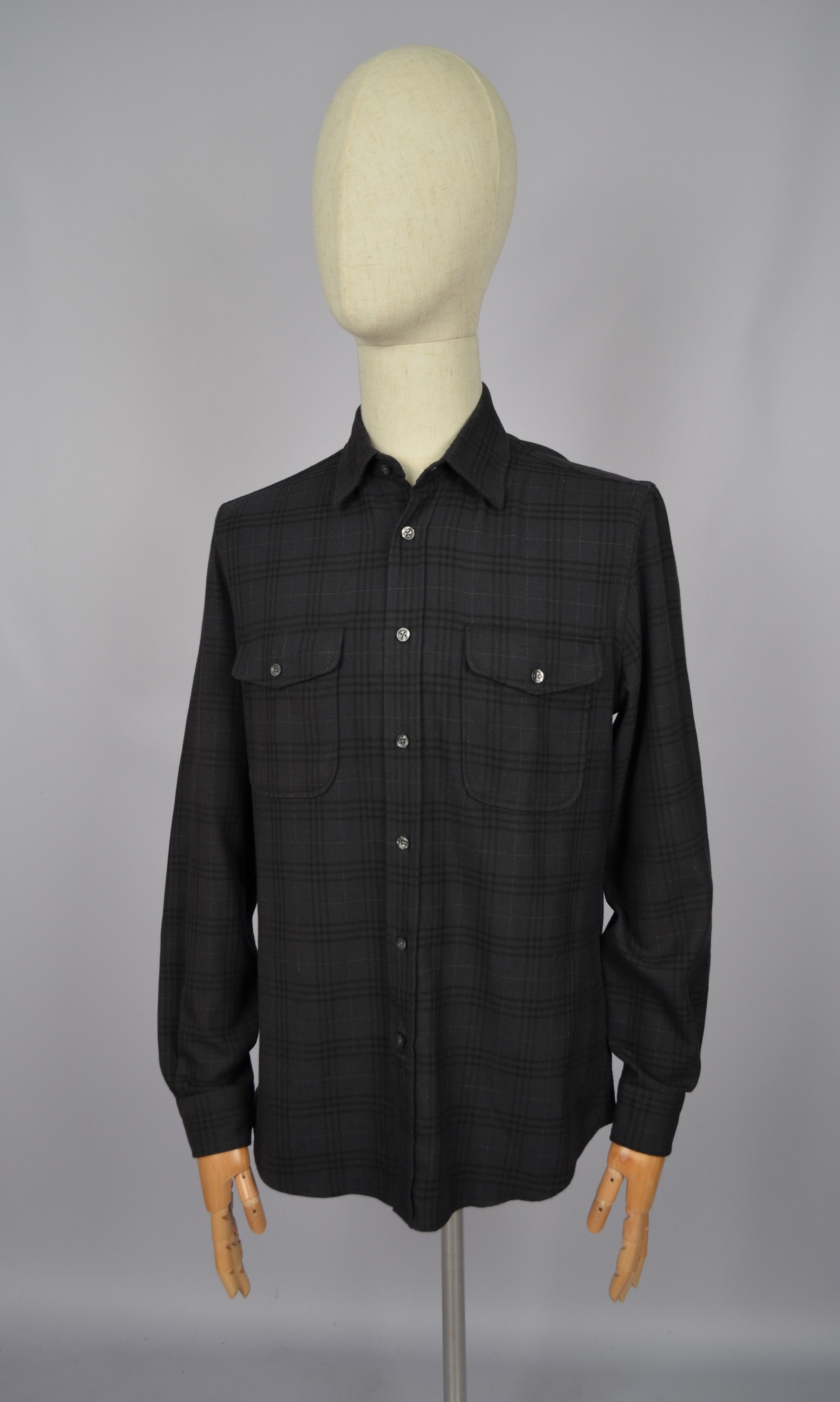 Designer × Reiss Reiss Talon Charcoal Grey Twin Pocket Overshirt Size L Size US L / EU 52-54 / 3 - 1 Thumbnail