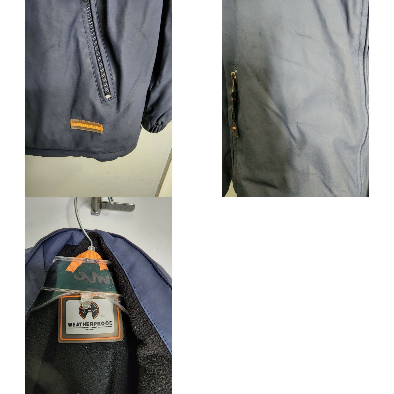 Weatherproof VINTAGE Weatherproof Utilimaster Jacket Mens L Full Zip Blue Distressed Size US L / EU 52-54 / 3 - 8 Thumbnail