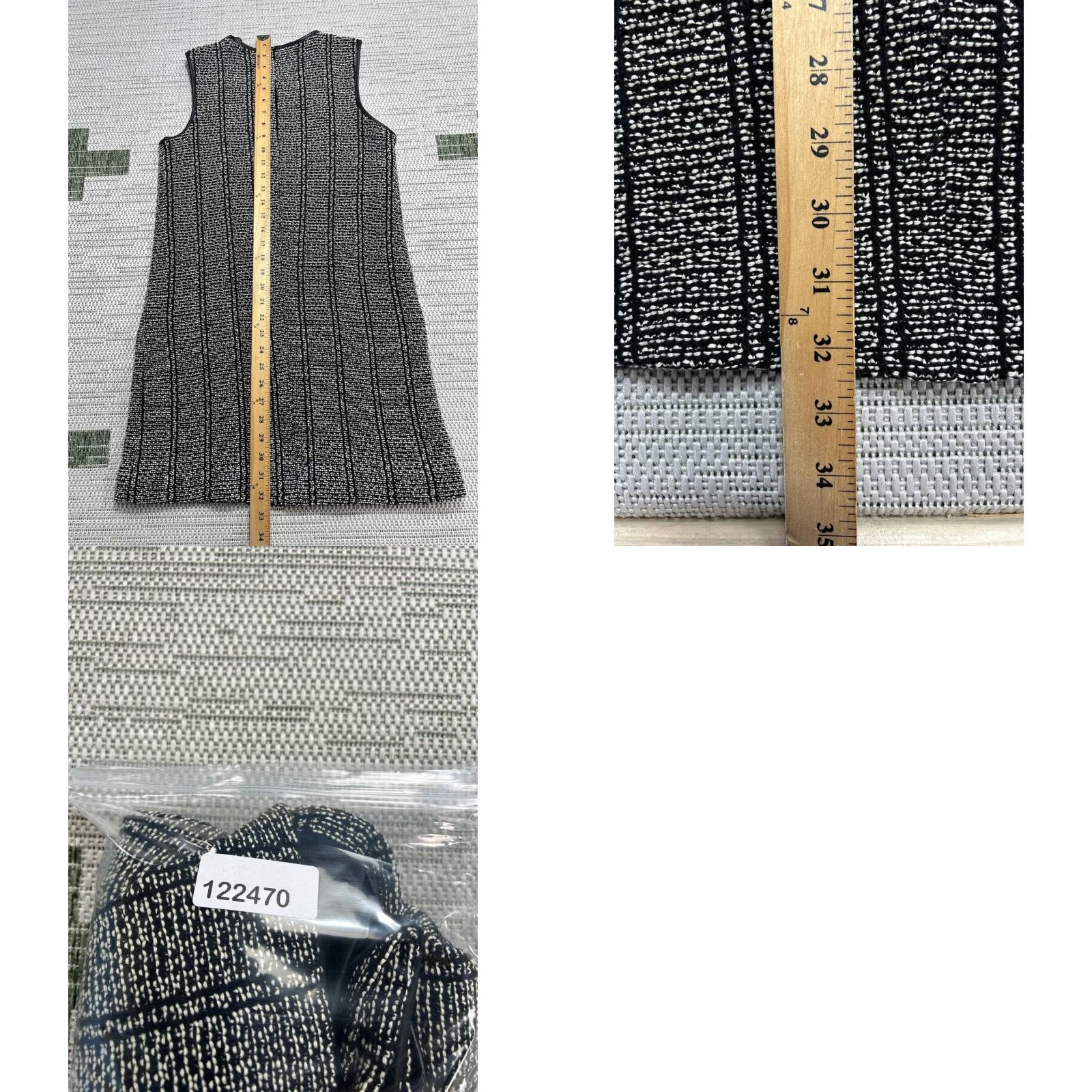 Rag & Bone Rag And Bone Mini Dress Womens Small Multi Cotton Knit Faux Leather Trim Sleeveless Crew Neck Short Party/Cocktail Casual Size S / US 4 / IT 40 - 8 Thumbnail