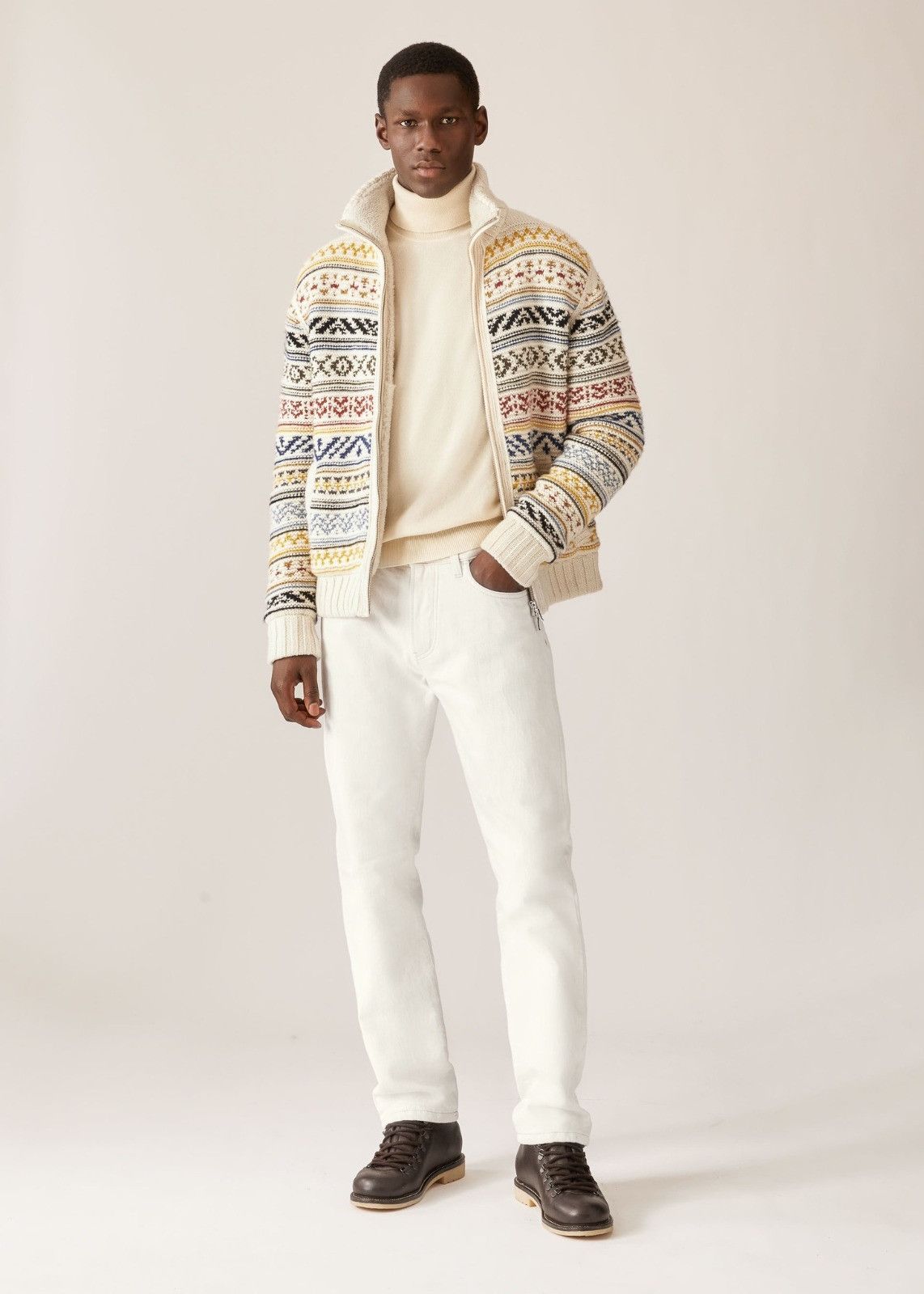 o1loc1c0124 Regular-cut Five-Pocket Trouser in White