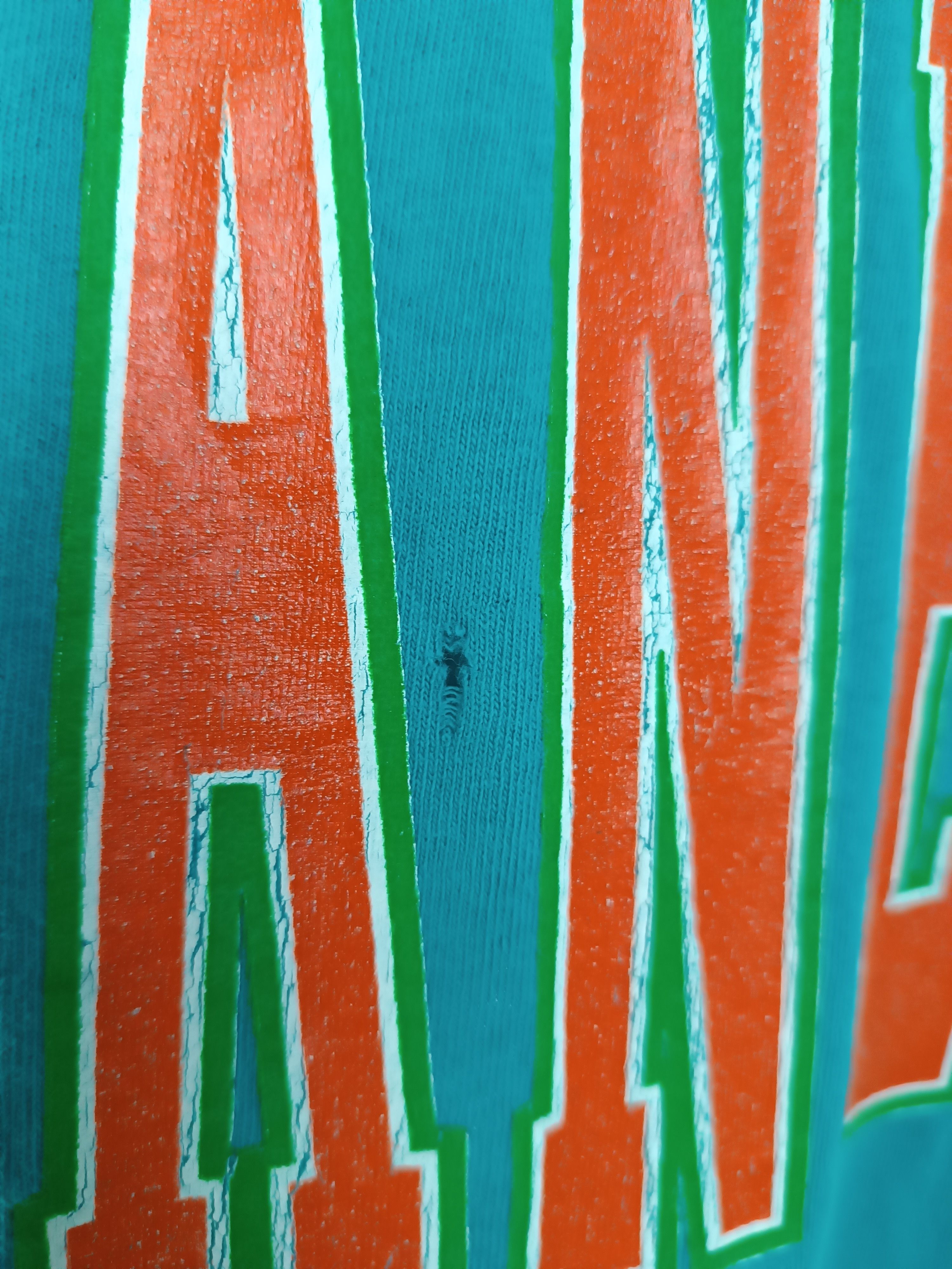 NFL THRASHED FADED VINTAGE 90s MIAMI HURRICANES gators dolphins Size US L / EU 52-54 / 3 - 9 Thumbnail