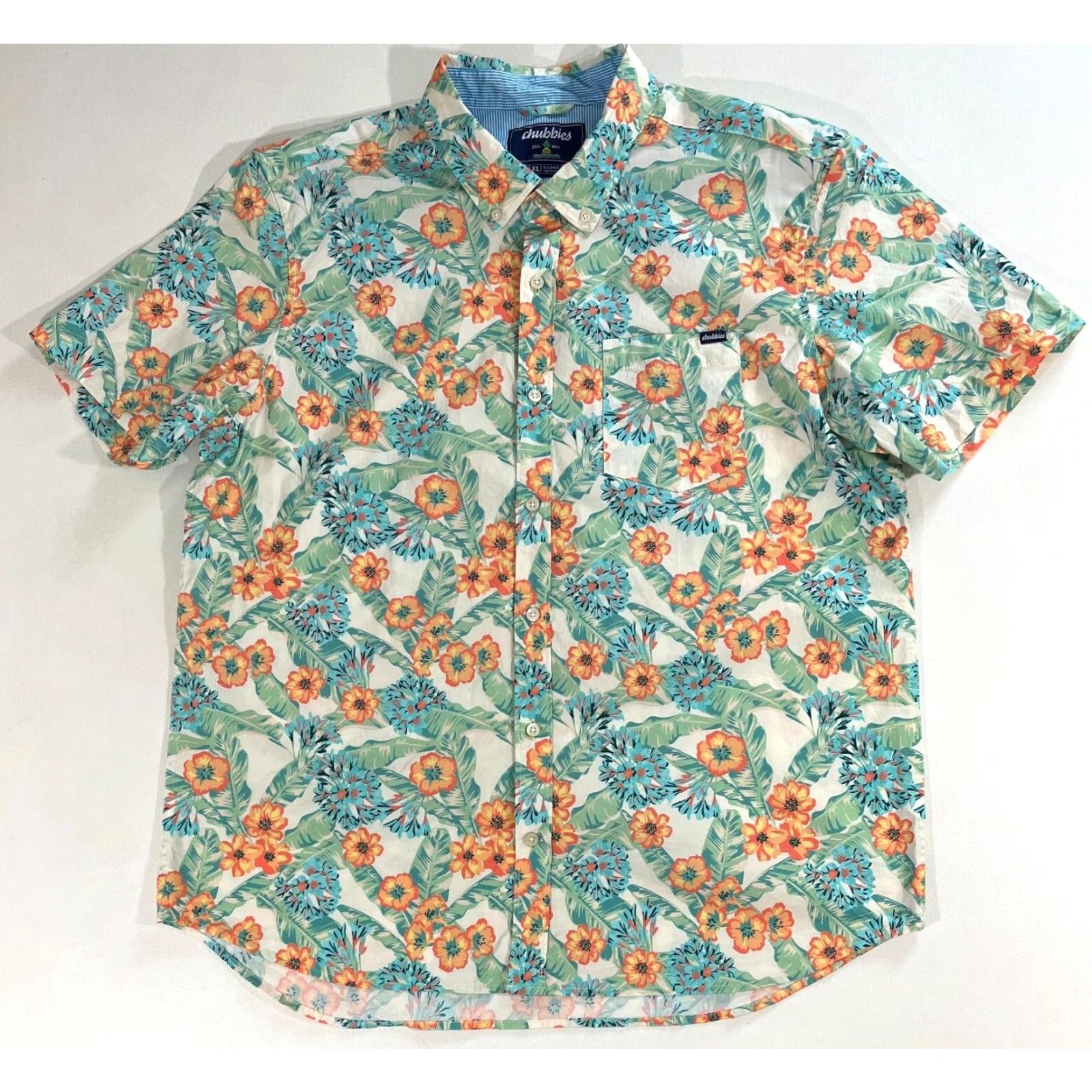Chubbies Chubbies Men's Short Sleeve Button-Up Hawaiian Shirt Floral XL Multicolor Hawaiian Men’s Shirt Size US XL / EU 56 / 4 - 2 Thumbnail