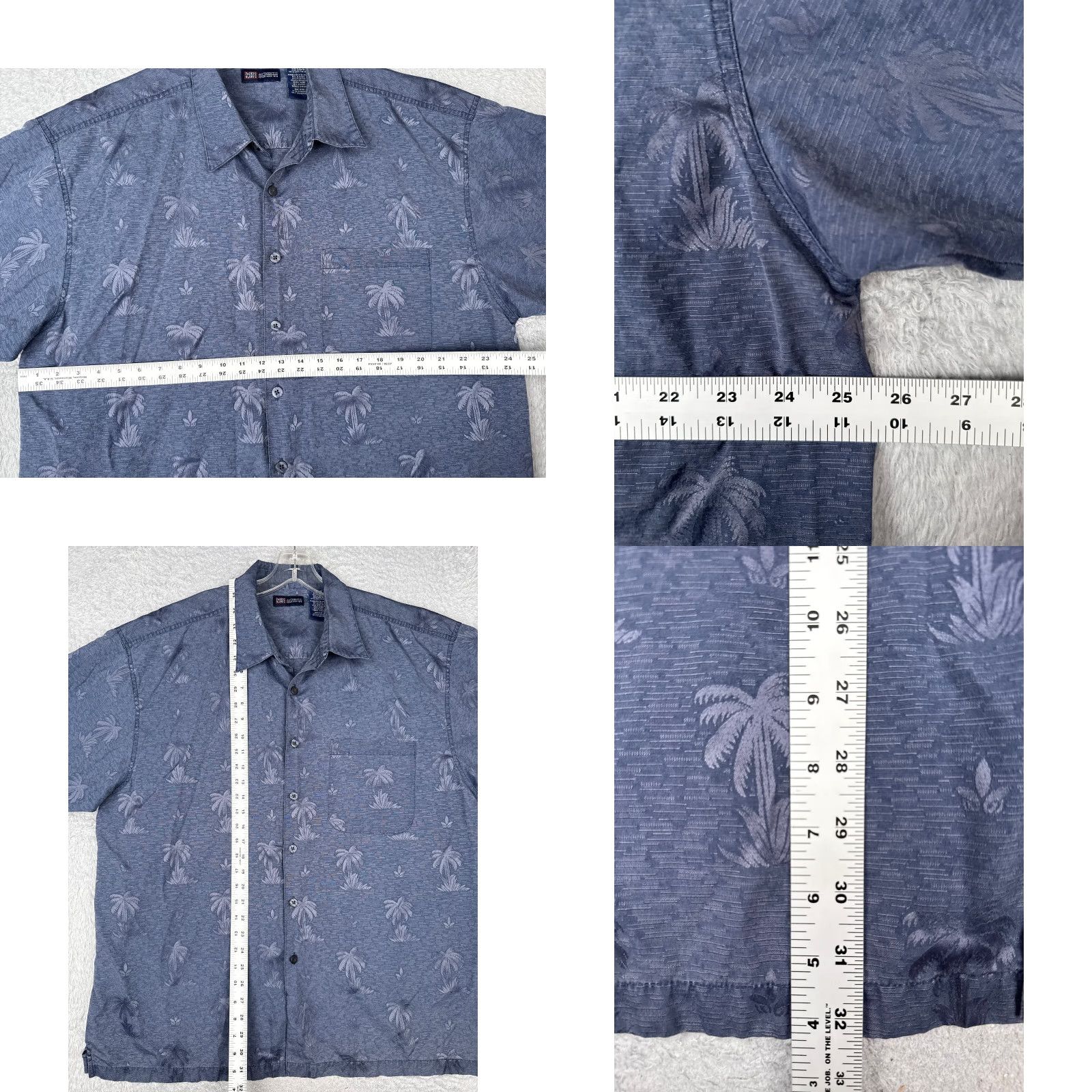 Faded Glory Faded Glory Shirt Men XL Beige Palm Tree Hawaiian Pocket Aloha Beach Vacation Resort Floral Size US XL / EU 56 / 4 - 8 Thumbnail