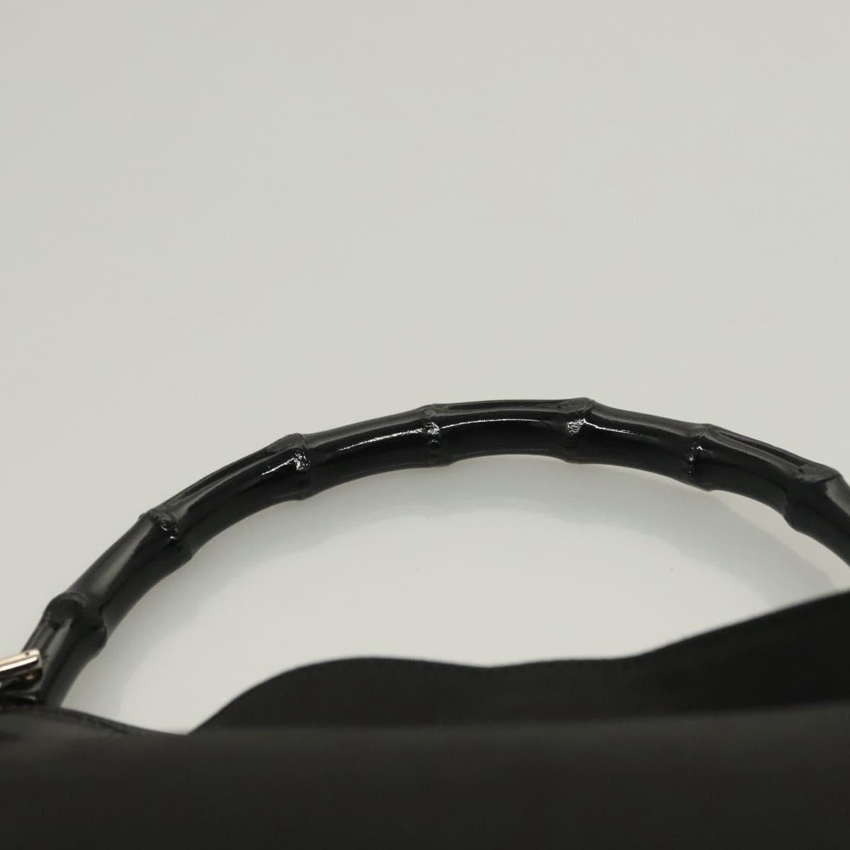 Gucci GUCCI Bamboo Hand Bag Canvas Black Silver 001 001 Size ONE SIZE - 8 Thumbnail