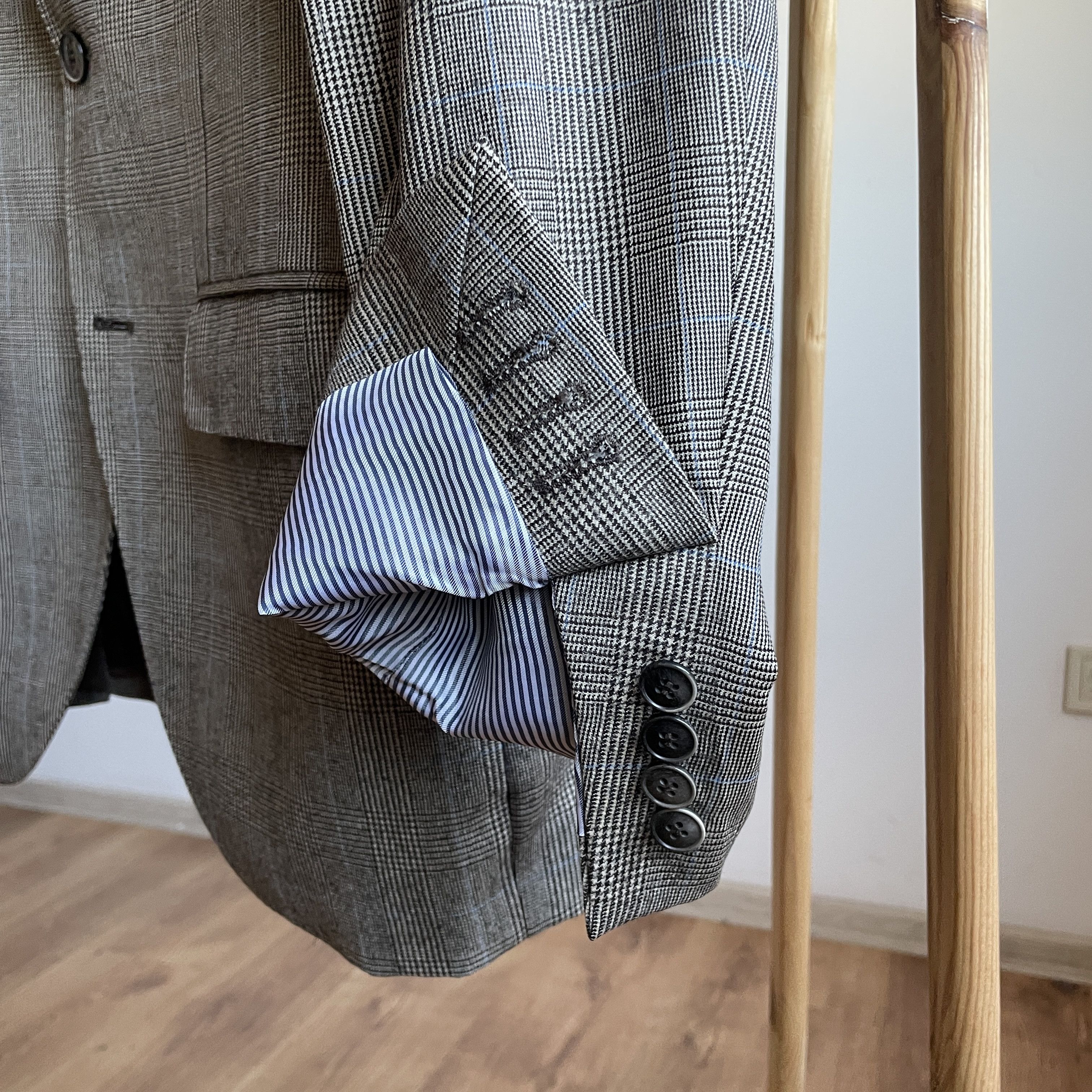 Hackett Hackett Mayfair Classic Pow Windowpane Wool Blazer Size 40R - 7 Thumbnail