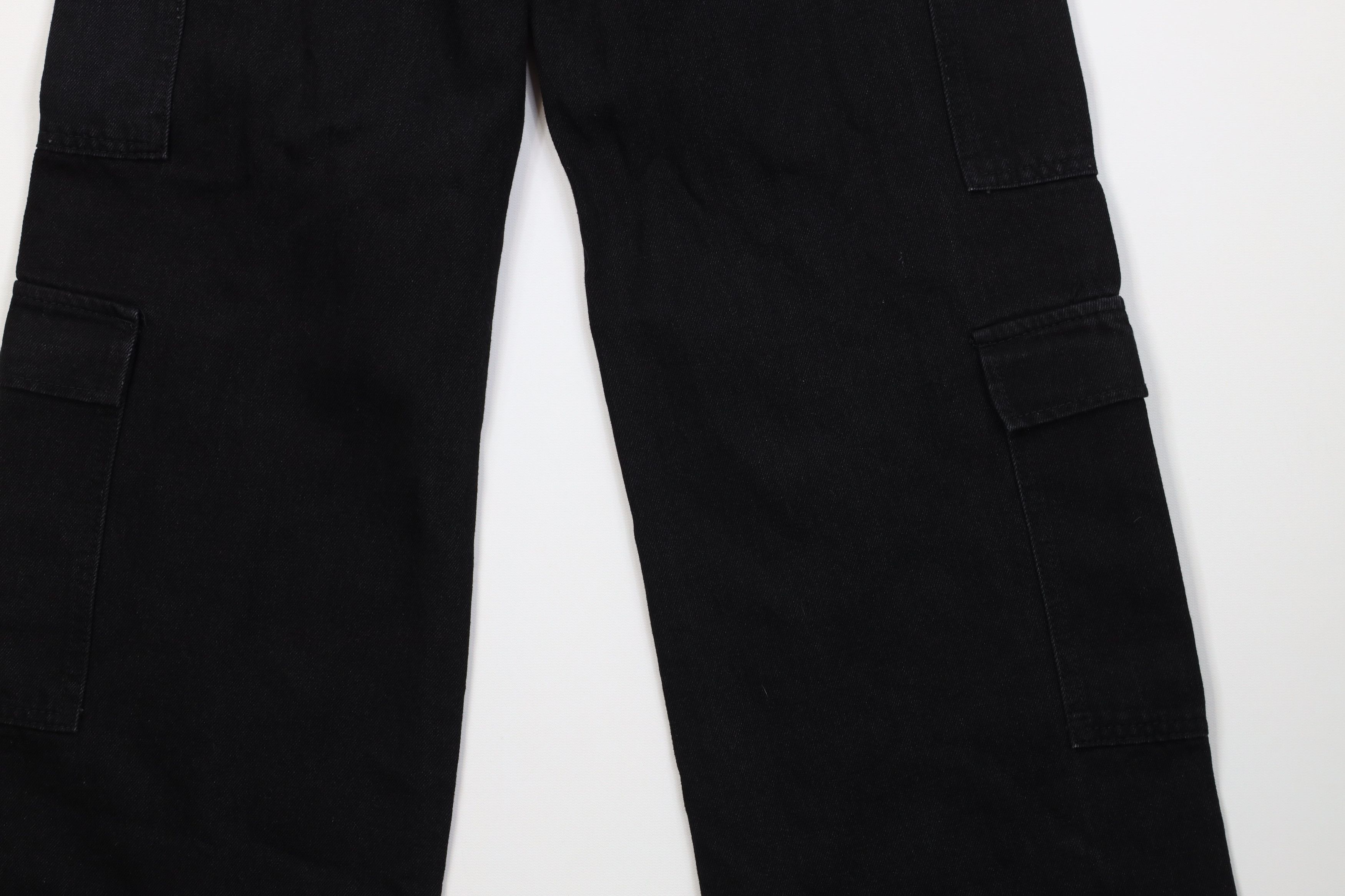 Vintage Vintage 90s Y2K Streetwear Wide Leg Cargo Jeans Black Size 26" / US 2 / IT 38 - 12 Thumbnail