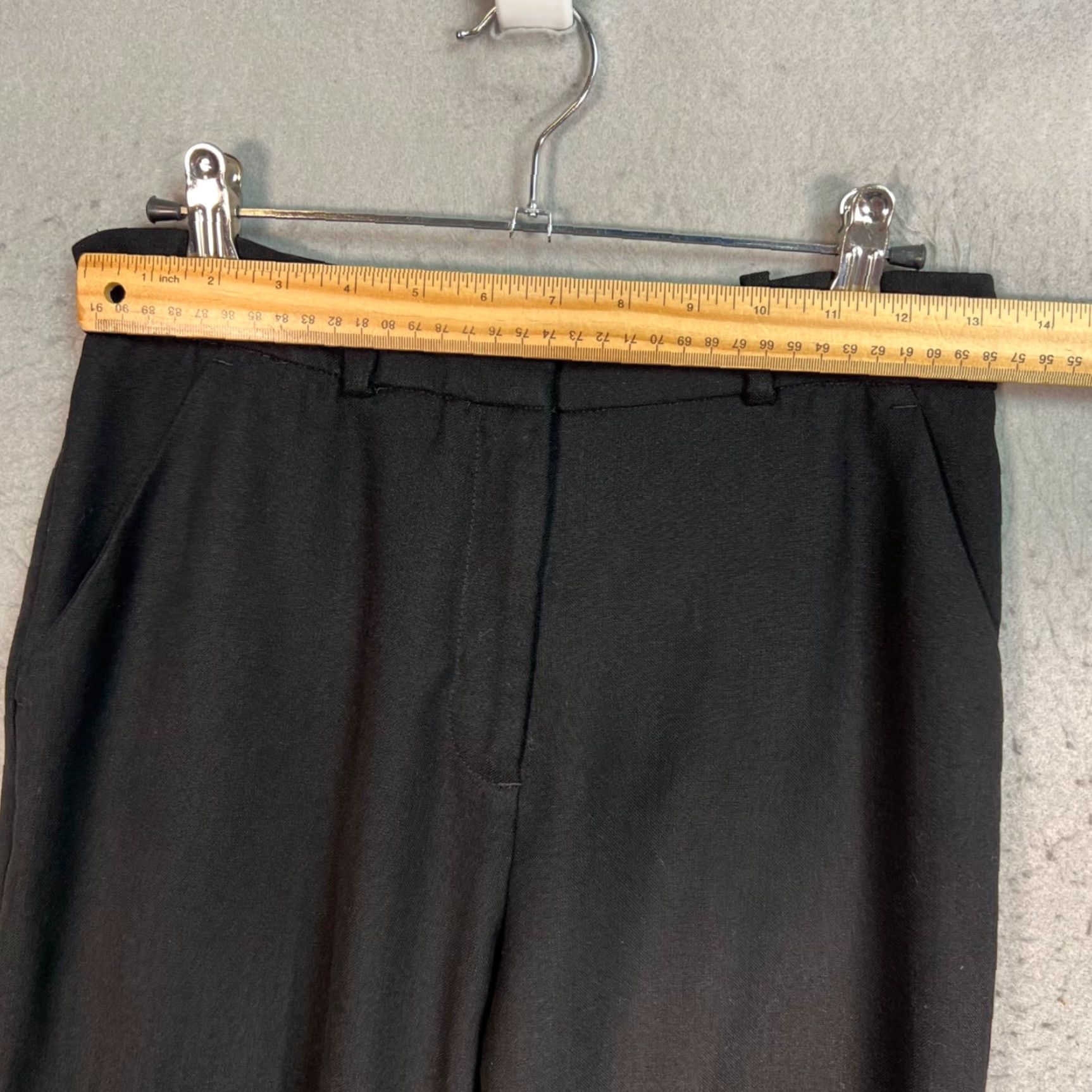 Nordstrom Nordstrom Womens Size 4 Wide Leg Black Dress Pants Polyester Blend Size 27" / US 4 / IT 40 - 5 Thumbnail