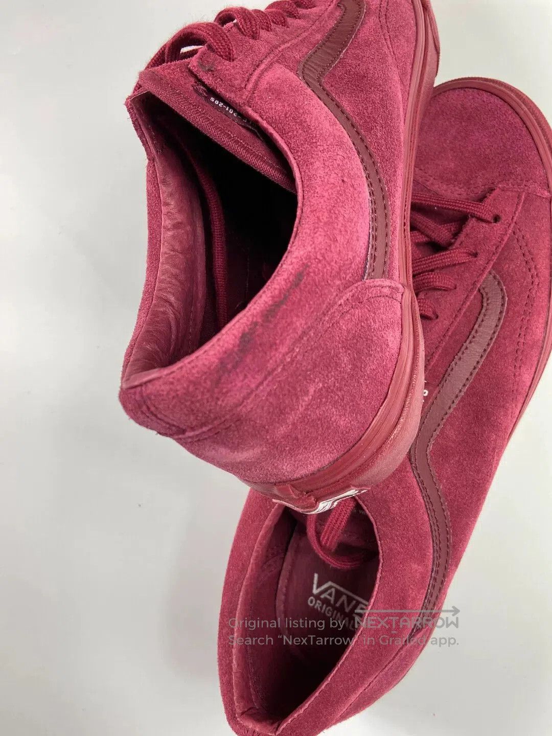 Wtaps vans sk8 hi sneakers in rich burgundy. Size US 10 / EU 43 - 4 Thumbnail