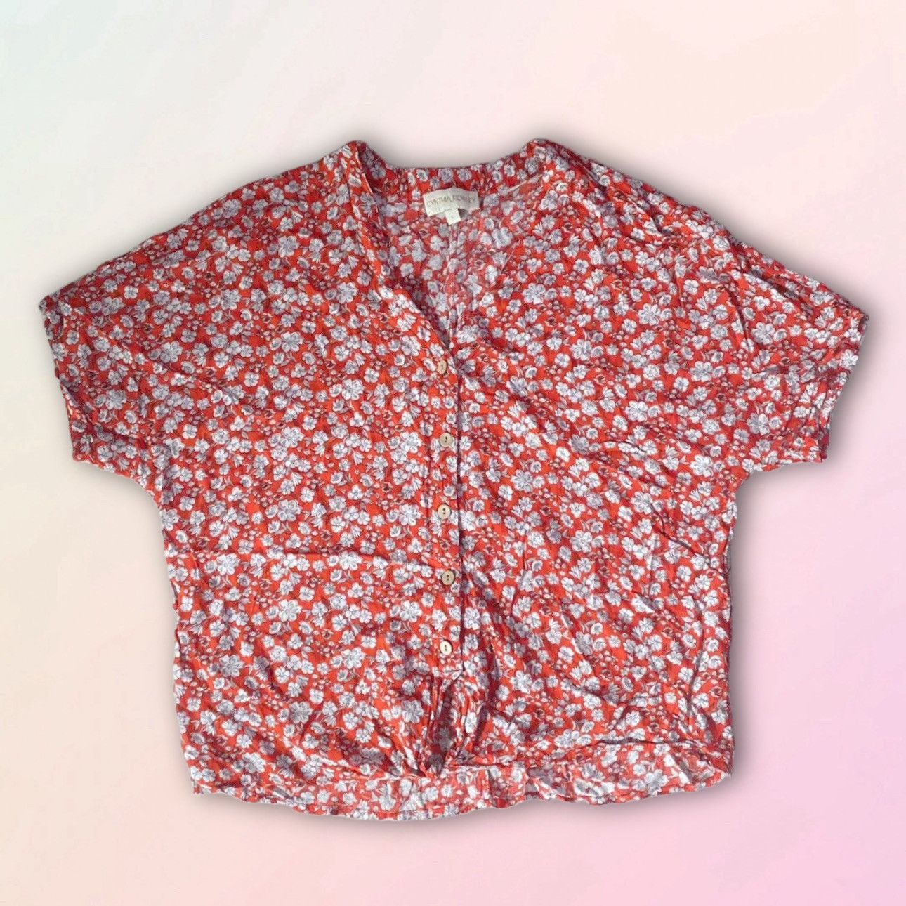 Other Cynthia Rowley, Poppy, Floral, Button Down Blouse Size L / US 10 / IT 46 - 15 Thumbnail