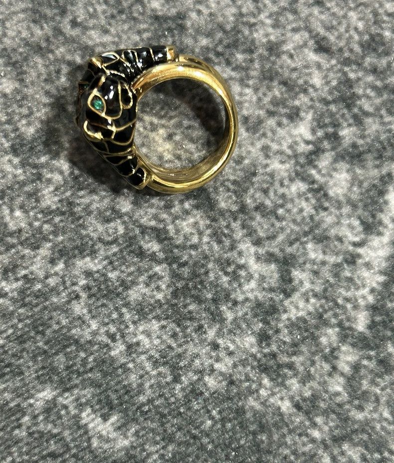 Gucci Gucci Size10 Tiger head green eye ring Size ONE SIZE - 6 Thumbnail