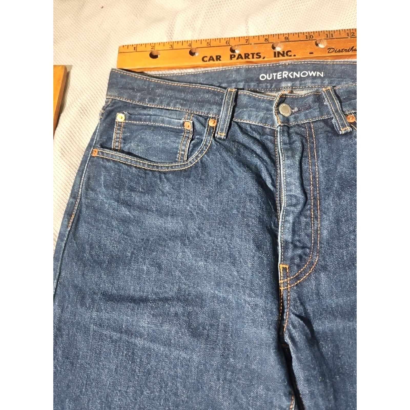 Levi's Levi's Outerknown Jeans Mens 34x30 Blue Denim Hemp Blend Western Pants Size US 34 / EU 50 - 3 Thumbnail