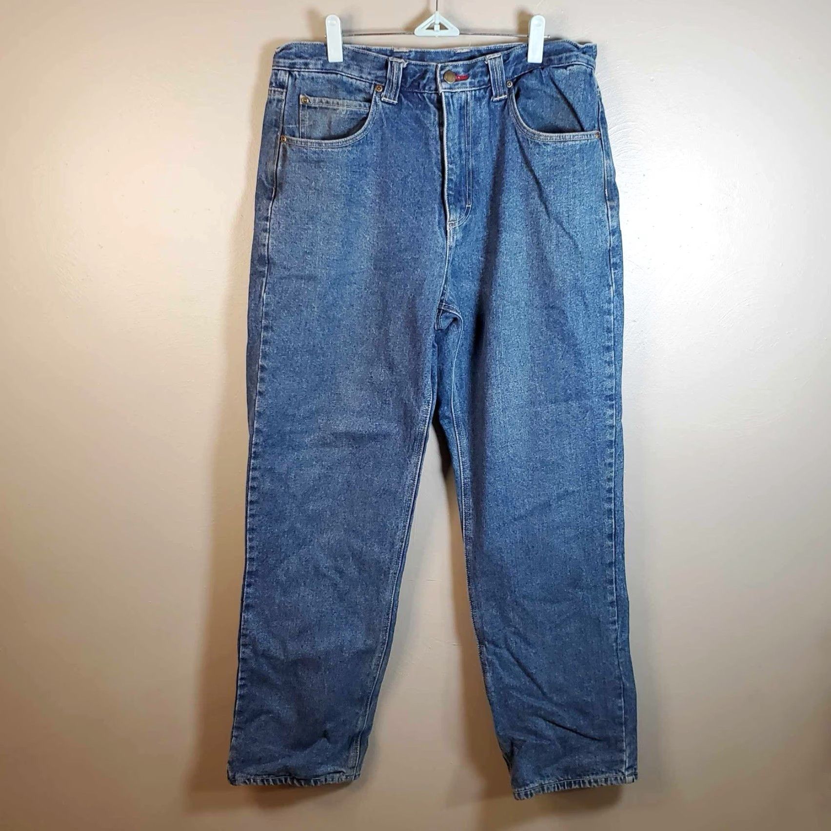 Vintage Woolrich Flannel Lined Jeans 34 X 31 Size US 33 - 2 Thumbnail