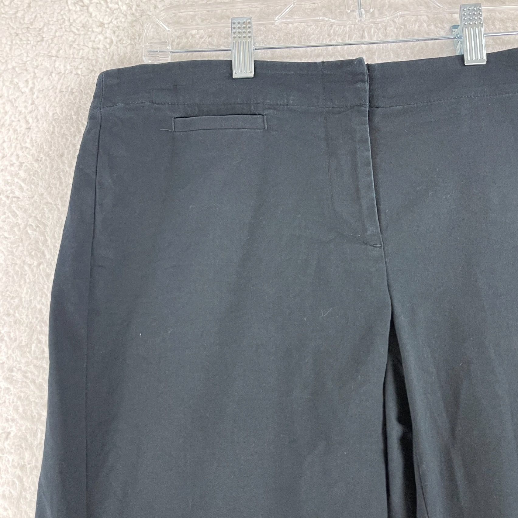J. Jill J. Jill Black Straight Crop Chino Pants Womens Size 8 Mid-Rise Casual Cotton Spandex Size 30" / US 8 / IT 44 - 4 Thumbnail