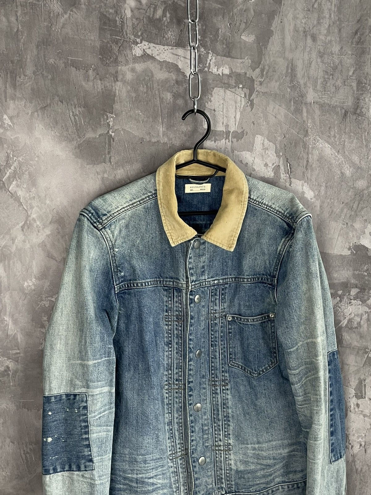 Allsaints × Japanese Brand Allsaints Distressed Denim Y2K Vibe Glamour Jacket Size US M / EU 48-50 / 2 - 7 Thumbnail