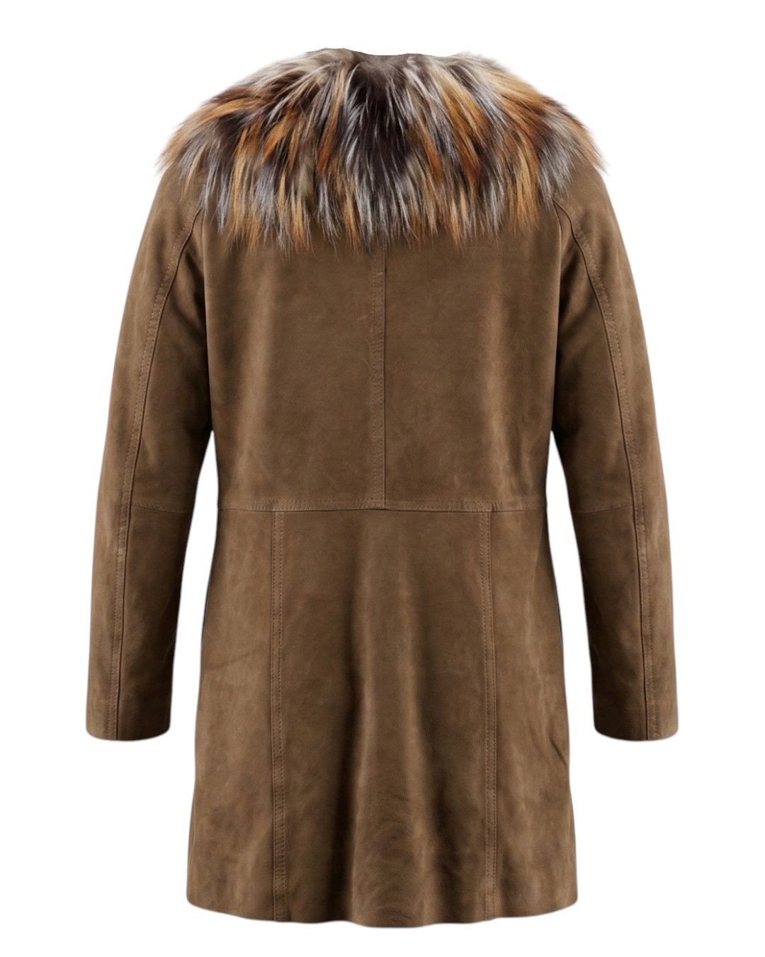 Gucci F/W 2010 RUNWAY SUEDE LEATHER COAT WITH FOX FUR LONG COLLAR Size M / US 6-8 / IT 42-44 - 3 Thumbnail