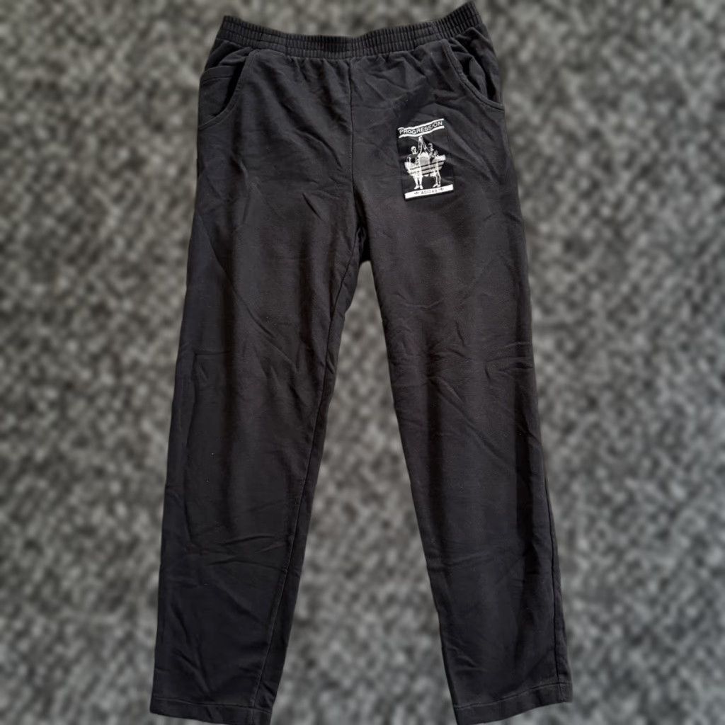 Adidas VINTAGE Adidas Progression Black Cotton Sweatpants XL Men Regular Pants 80s Hip Hop Sports Size US 36 / EU 52 - 1 Thumbnail