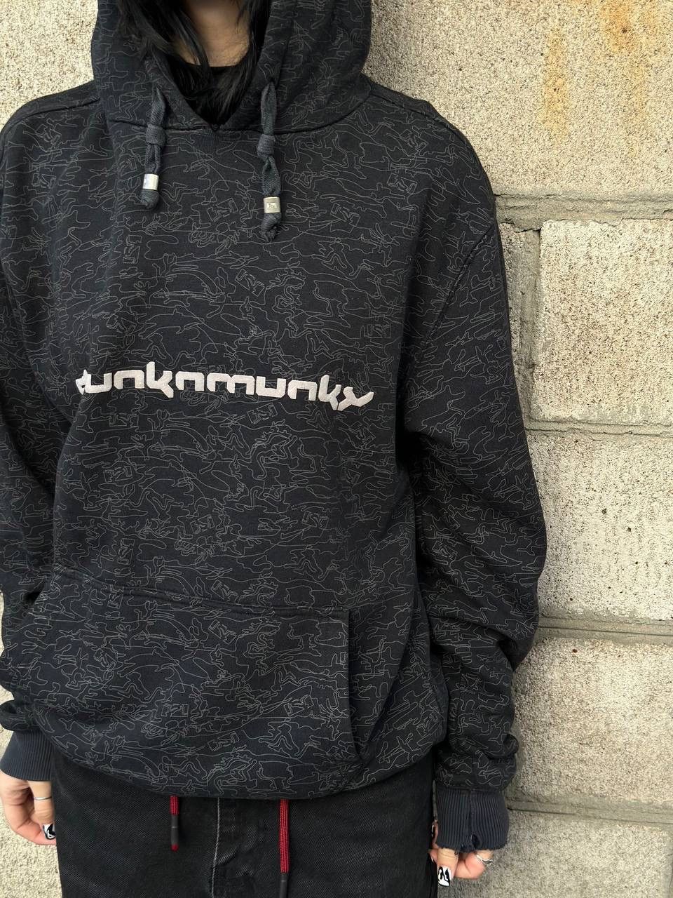 DrunknMunky VTG Drunk Monkey Hoodie Multi-logo Size M Y2K SK8 00s USa Size US M / EU 48-50 / 2 - 6 Thumbnail