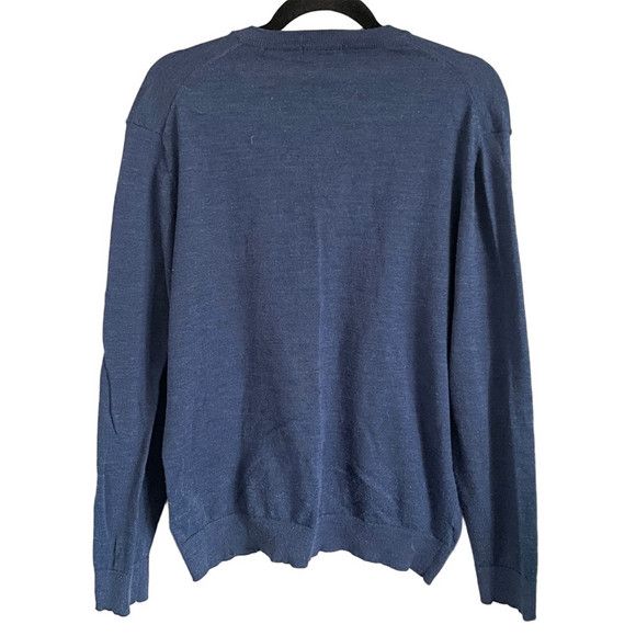 Ibex Ibex Blue Merino Wool Blend V-Neck Sweater - Large Size US L / EU 52-54 / 3 - 6 Thumbnail