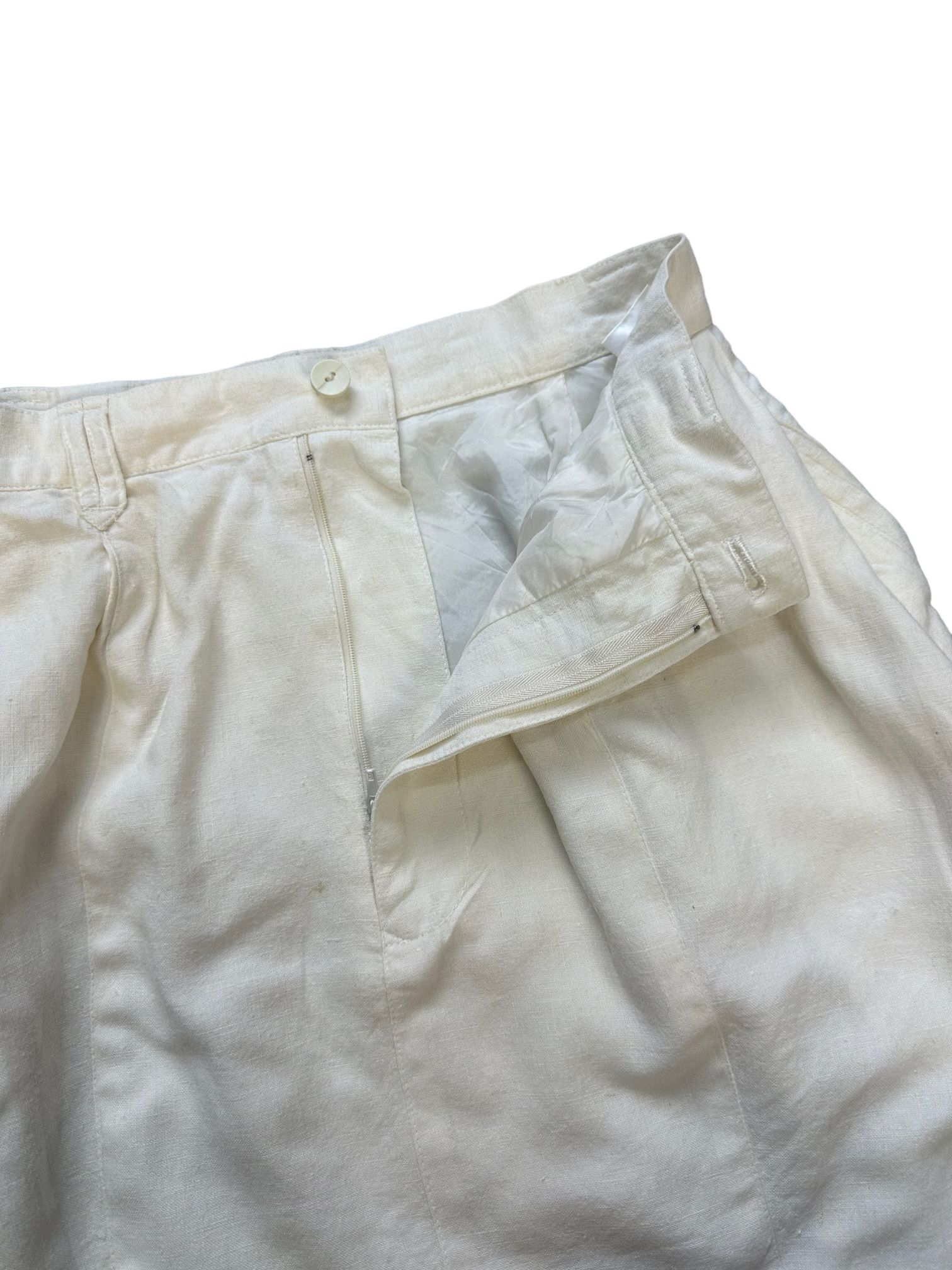 Issey Miyake 80's ISSEY MIYAKE CARE LABEL WHITE SKIRT #7911-189 Size 25" / US 0 / IT 36 - 5 Thumbnail