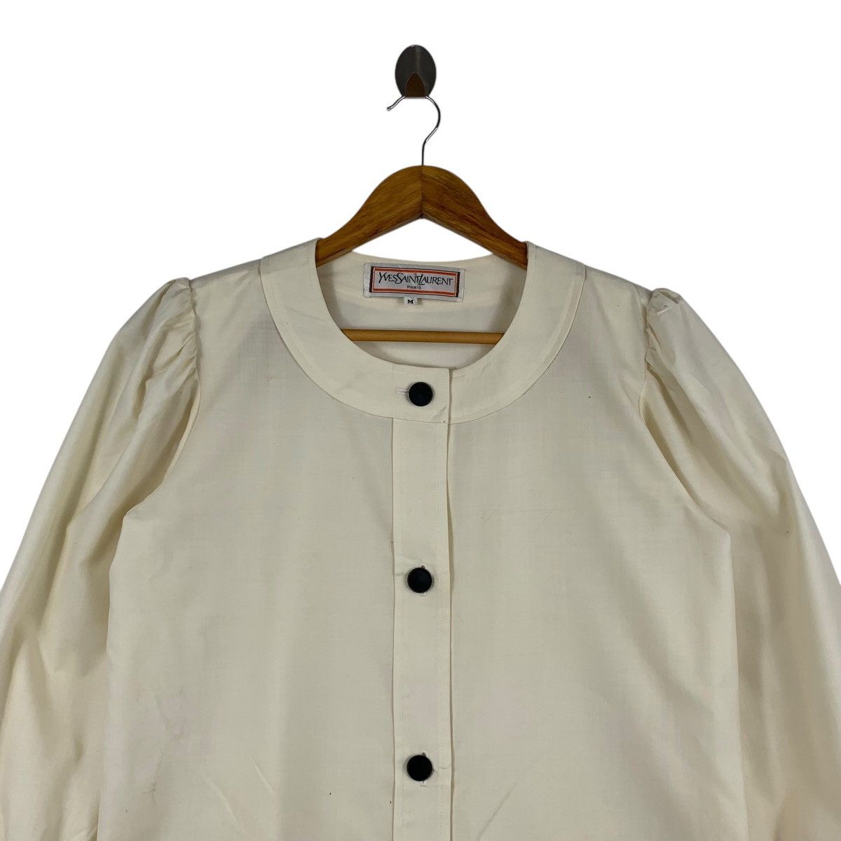 Yves Saint Laurent YvesSaintLaurent YSL Paris Designer Fully Button Coat Jacket Size M / US 6-8 / IT 42-44 - 3 Thumbnail