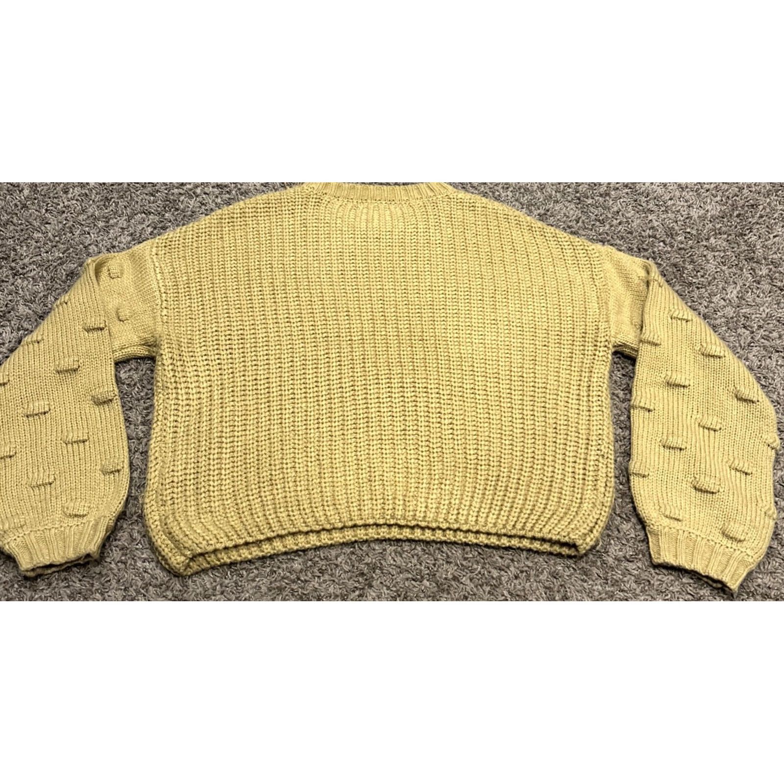Madison Moon & Madison Sweater womens XS Dark Yellow Acrylic long sleeve B11 Size XS / US 0-2 / IT 36-38 - 3 Thumbnail