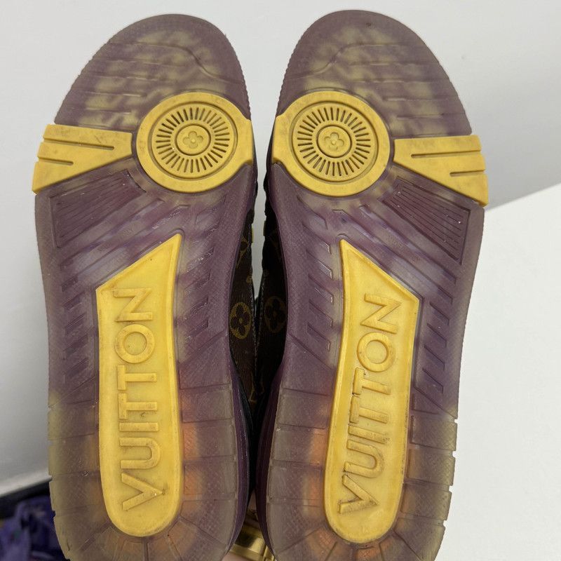Louis Vuitton Louis Vuitton Trainer Casual Shoes in Purple and Gold - Size US 10 / EU 43 - 4 Thumbnail
