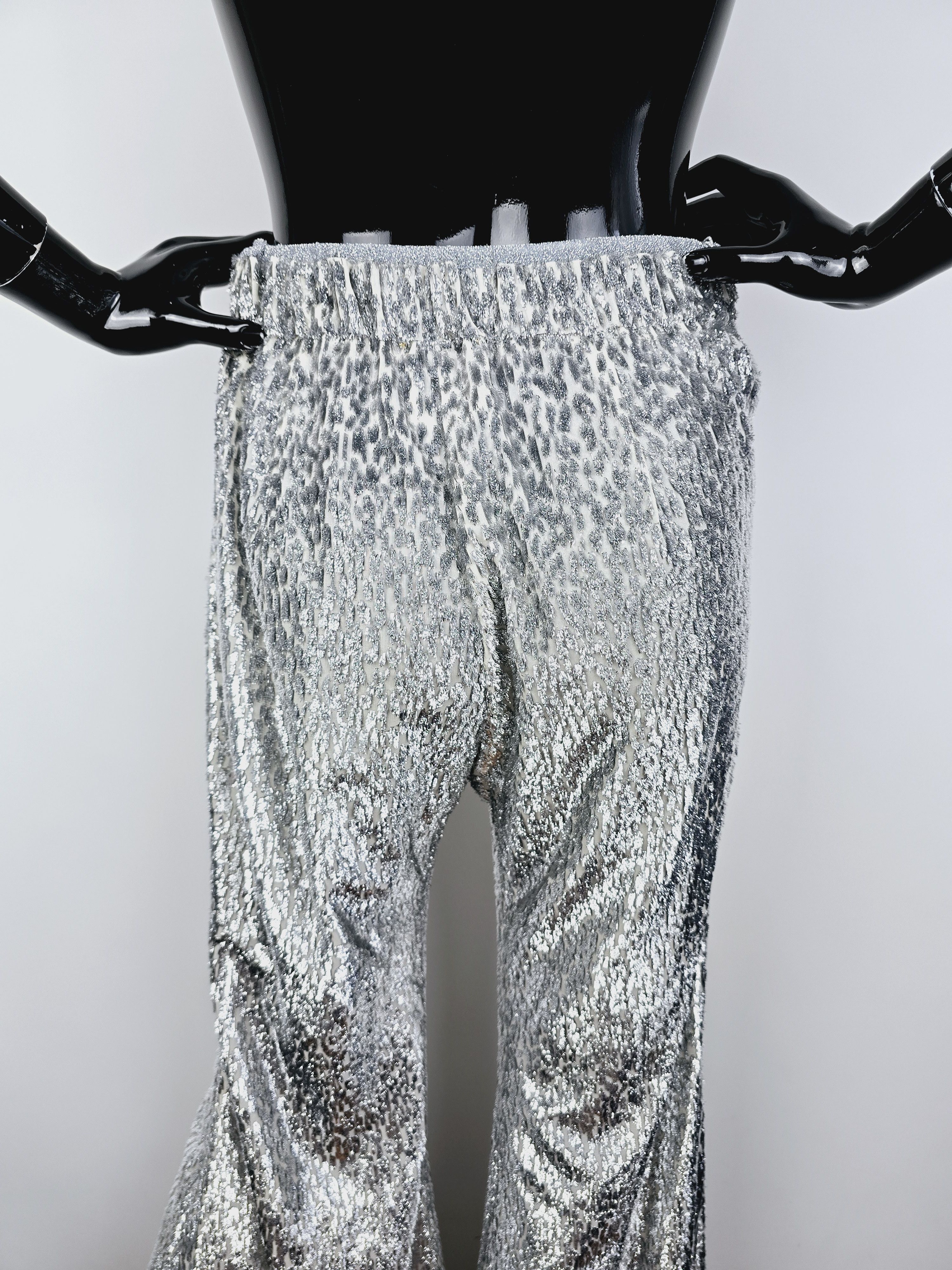 forte_forte Forte Forte "Riflessi" Metallic Wide-Leg Pants Size 26" / US 2 / IT 38 - 12 Thumbnail