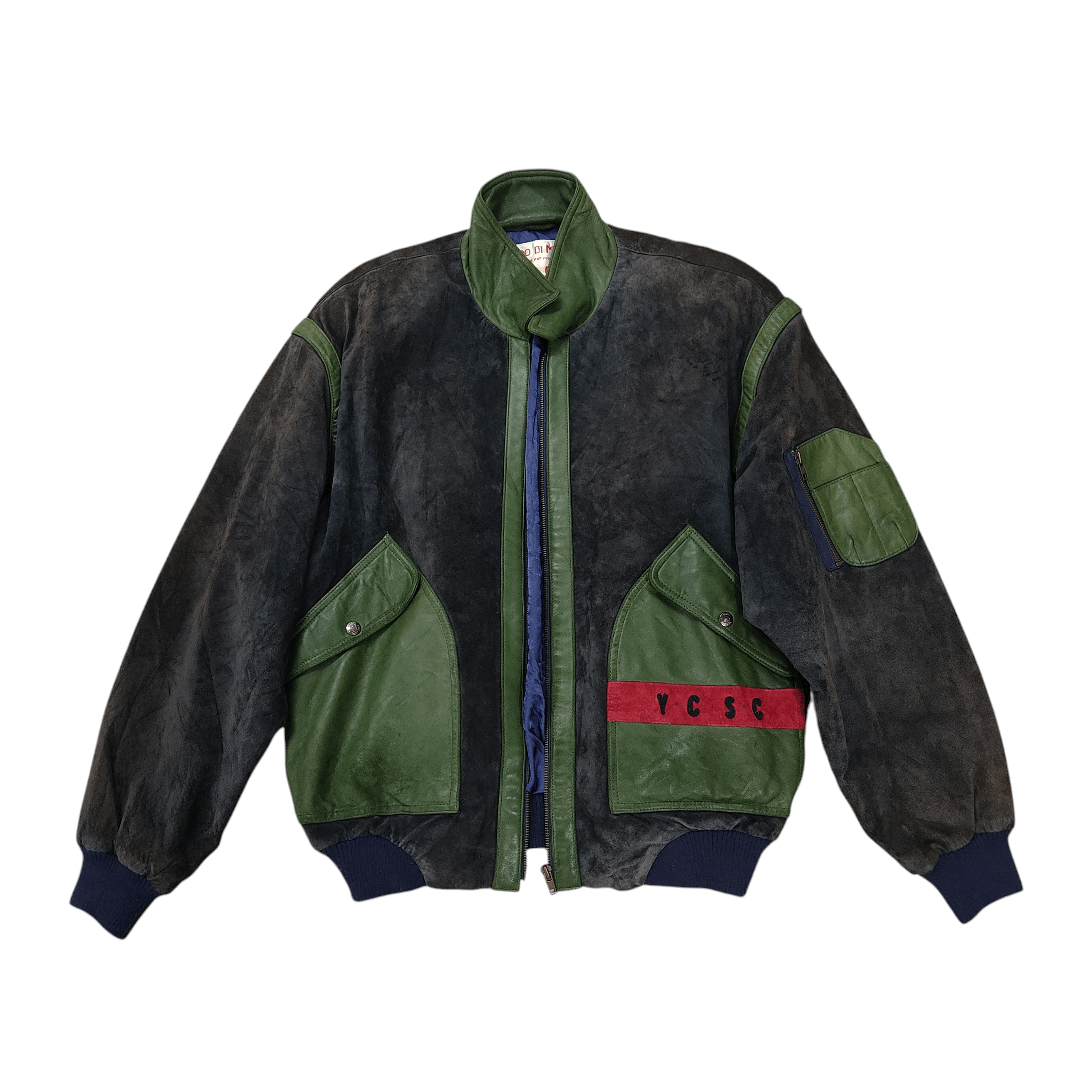 Pelle Pelle Sina Cova Suede Leather Back Hit Stadium Jacket Size US L / EU 52-54 / 3 - 5 Thumbnail