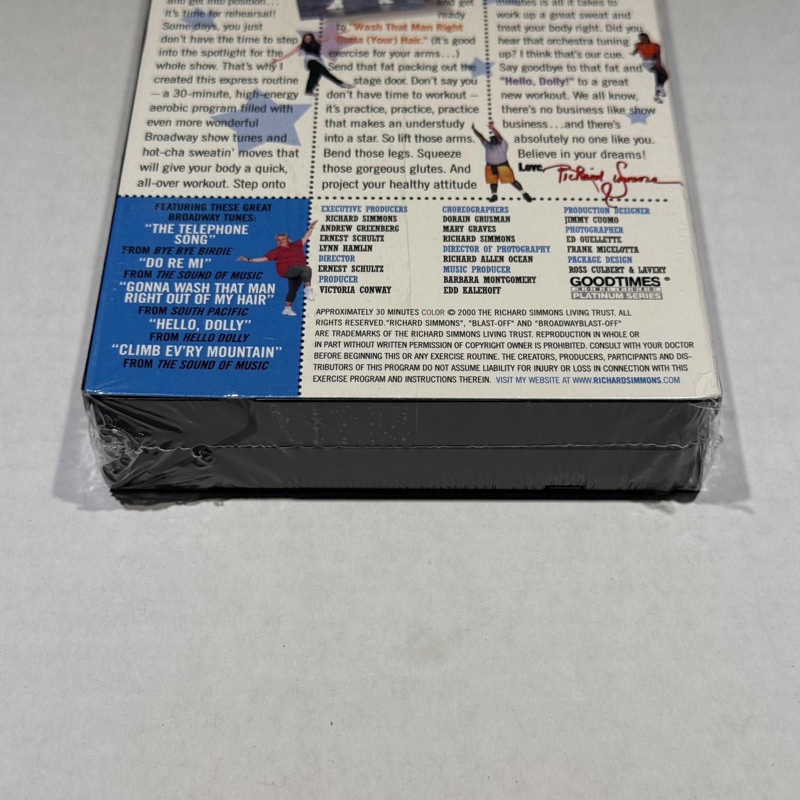 Designer Vtg Richard Simmons Broadway Blast Off Workout VHS SEALED Size ONE SIZE - 4 Thumbnail