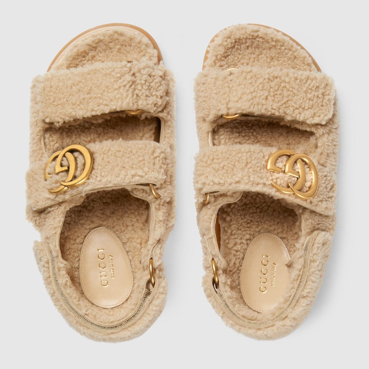 Gucci o1s1wg110225 Women's Double G Sandals in Beige Size US 7 / IT 37 - 4 Thumbnail