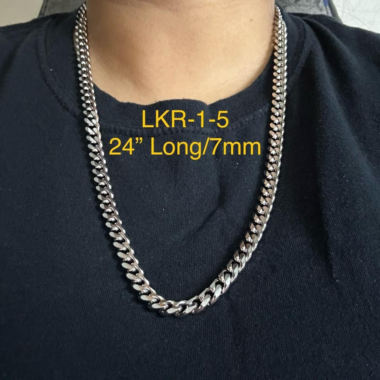 Jewelry Silver 7mm Cuban Link Chain Necklace - CHN Size ONE SIZE - 1 Thumbnail