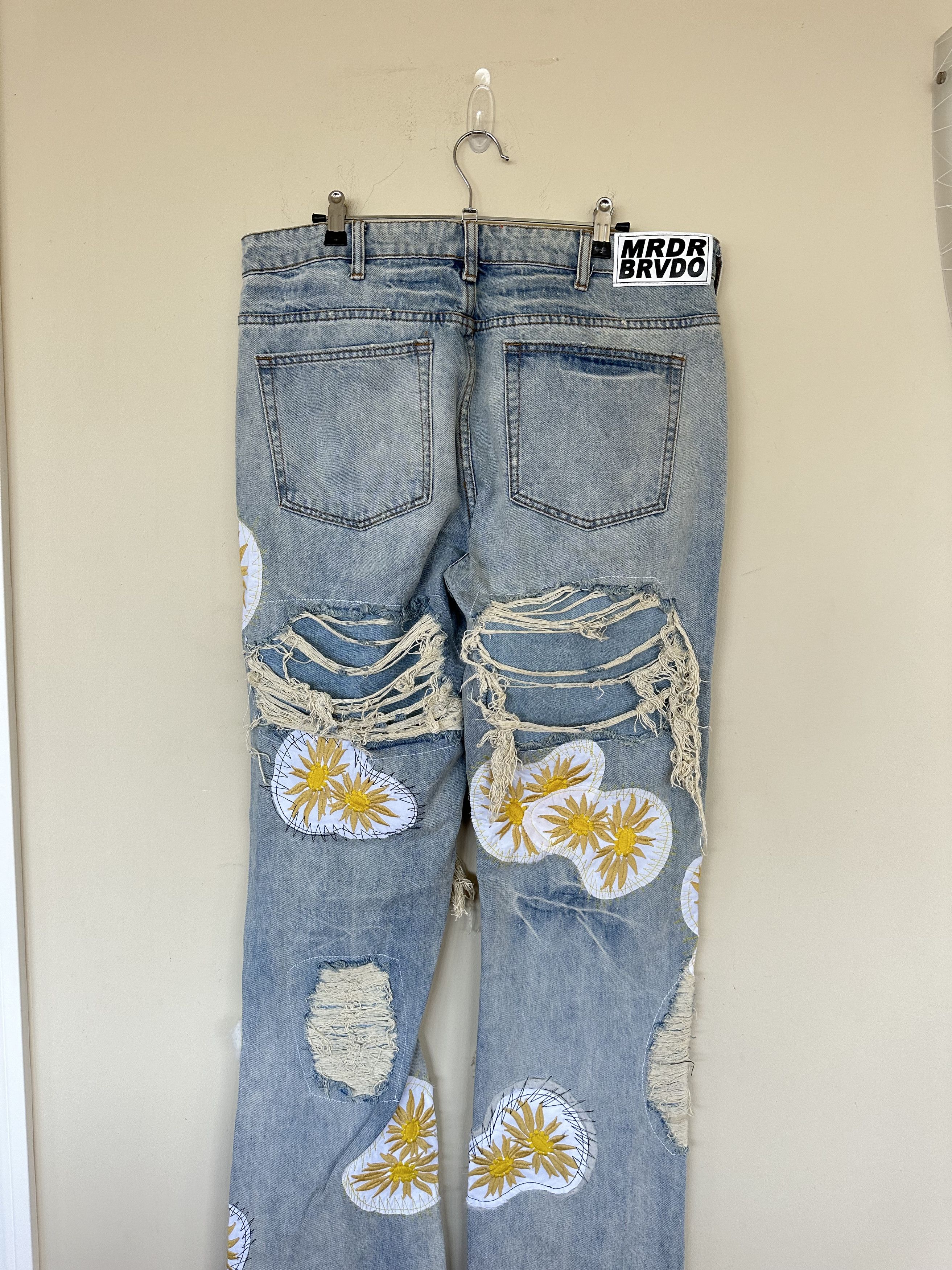 Ev Bravado FLOWER DENIM WHO DECIDES WAR Size US 34 / EU 50 - 6 Thumbnail