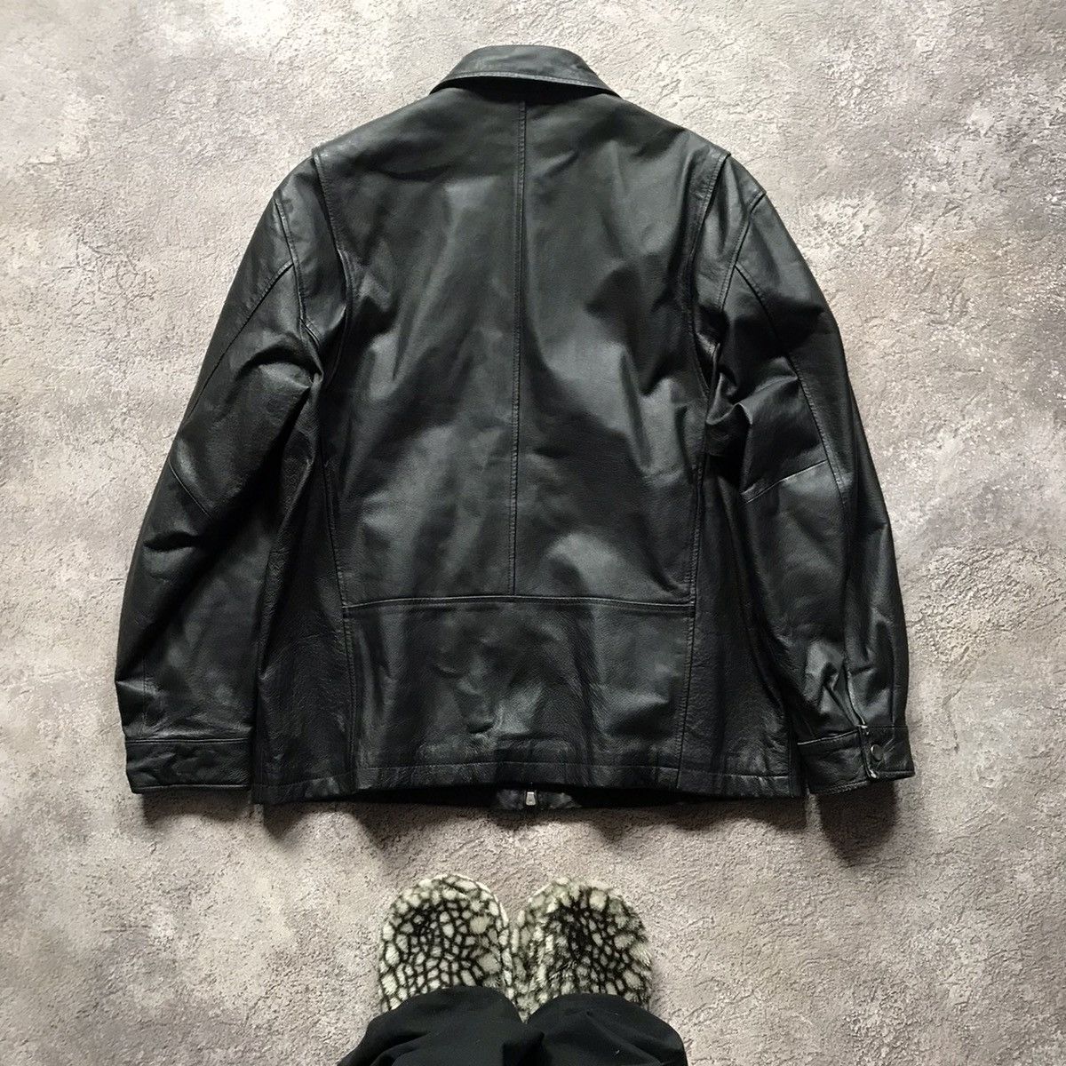 Genuine Leather Vintage Y2K Black Leather Jacket Streetwear Grunge 90s L Size US L / EU 52-54 / 3 - 6 Thumbnail