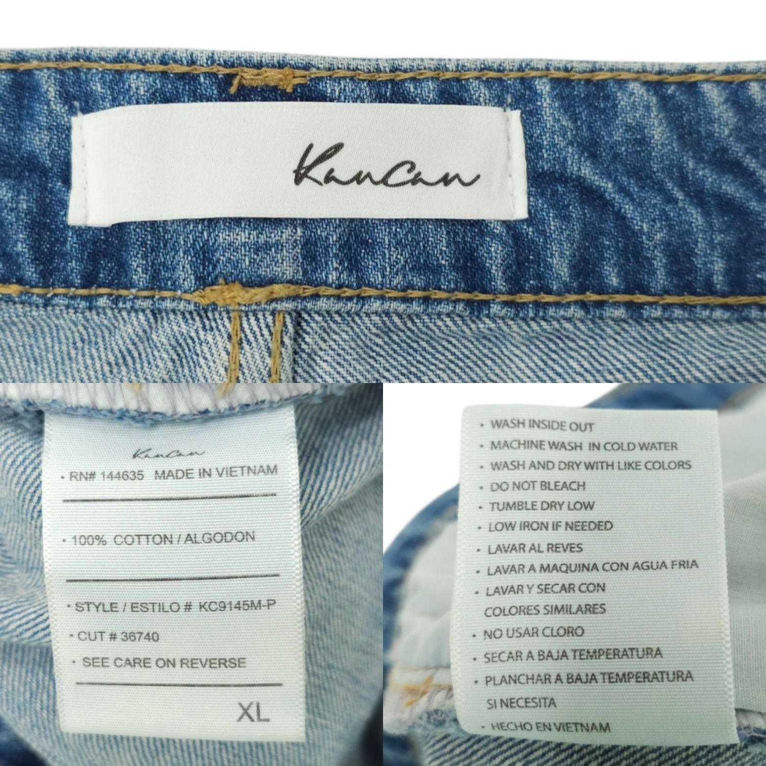 Kancan USA KanCan Isabelle Ultra High Rise Mom Shorts Womens XL Light Size 38" / US 16 / IT 52 - 7 Thumbnail