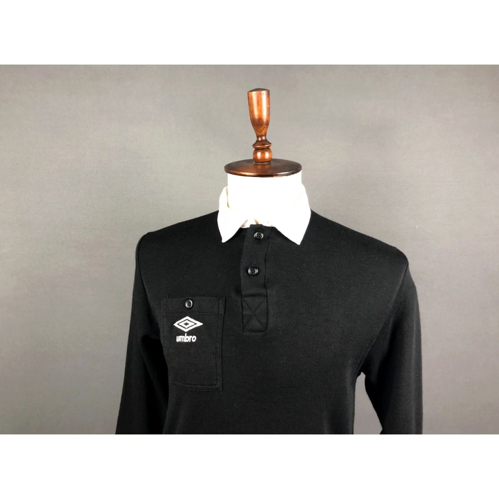 Umbro Umbro Polo Shirt - XL - Black - Acrylic Vintage 1980s Men Shirt Size US XL / EU 56 / 4 - 5 Thumbnail