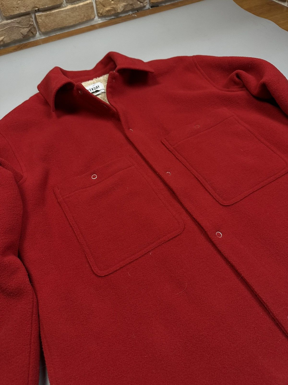 Weekday Red woolen jaket Weekday Size US M / EU 48-50 / 2 - 4 Thumbnail