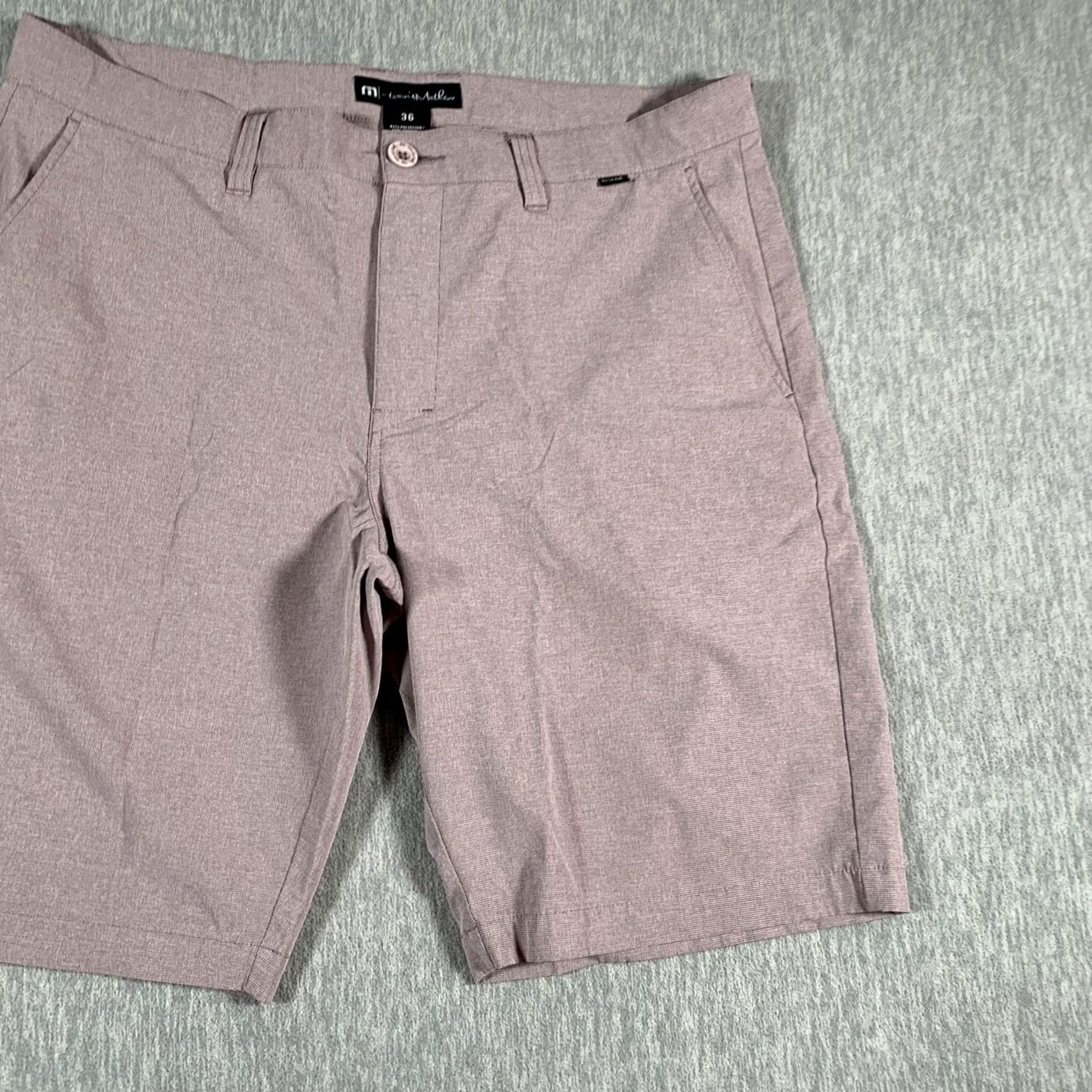 TravisMathew Travis Mathew Golf Chino Shorts Mens 36 Purple Heather Casual Performance Size US 36 / EU 52 - 2 Thumbnail