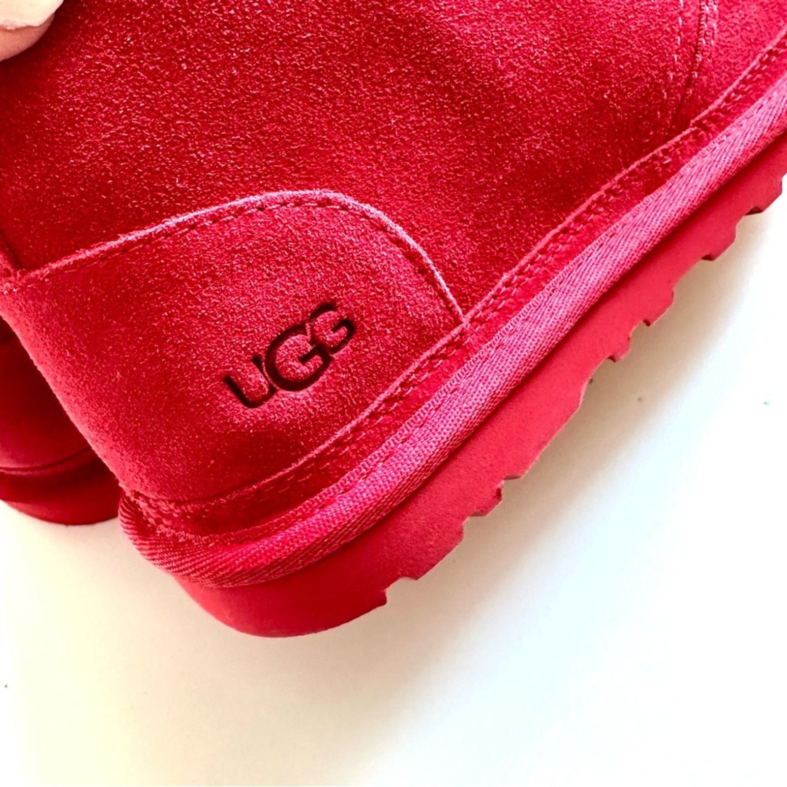 Ugg NEW UGG Suede Fur Neumal Boot Lace Ankle Booties Samba Red Size US 10 / IT 40 - 7 Thumbnail