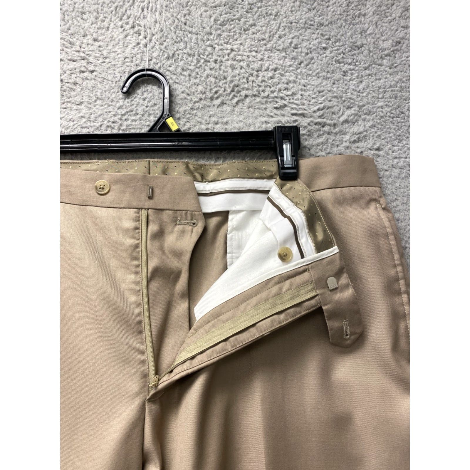 Pronto Uomo Pronto Uomo Dress Pants 40x30 Dark Ginger Flat Front Wool Regular Fit Mens Size US 40 / EU 56 - 6 Thumbnail