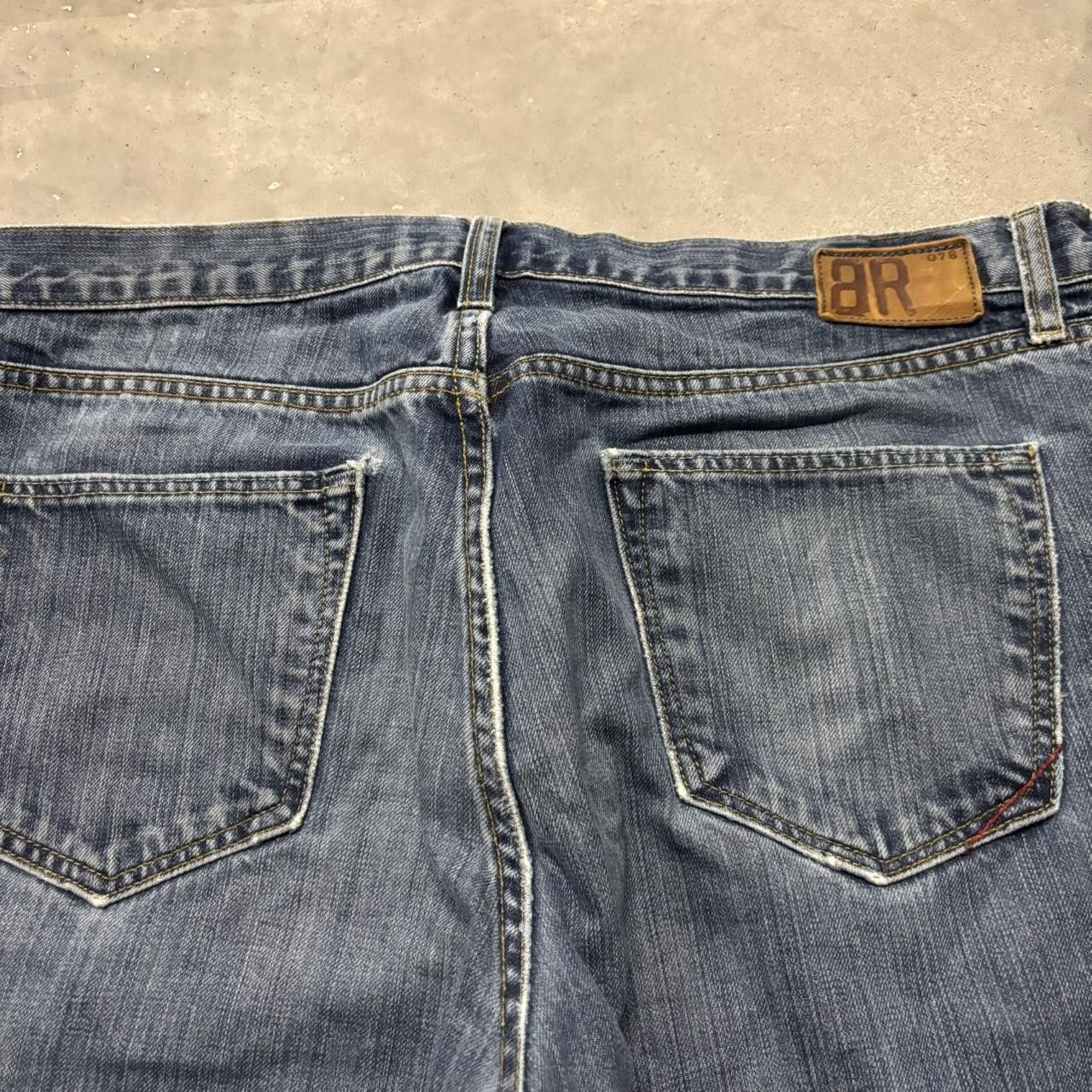 Japanese Brand × Vintage Crazy Vintage Y2K/2000s Baggy Grunge Dark Wash Skater Style Wide Leg Denim Jeans! Size US 36 / EU 52 - 7 Thumbnail