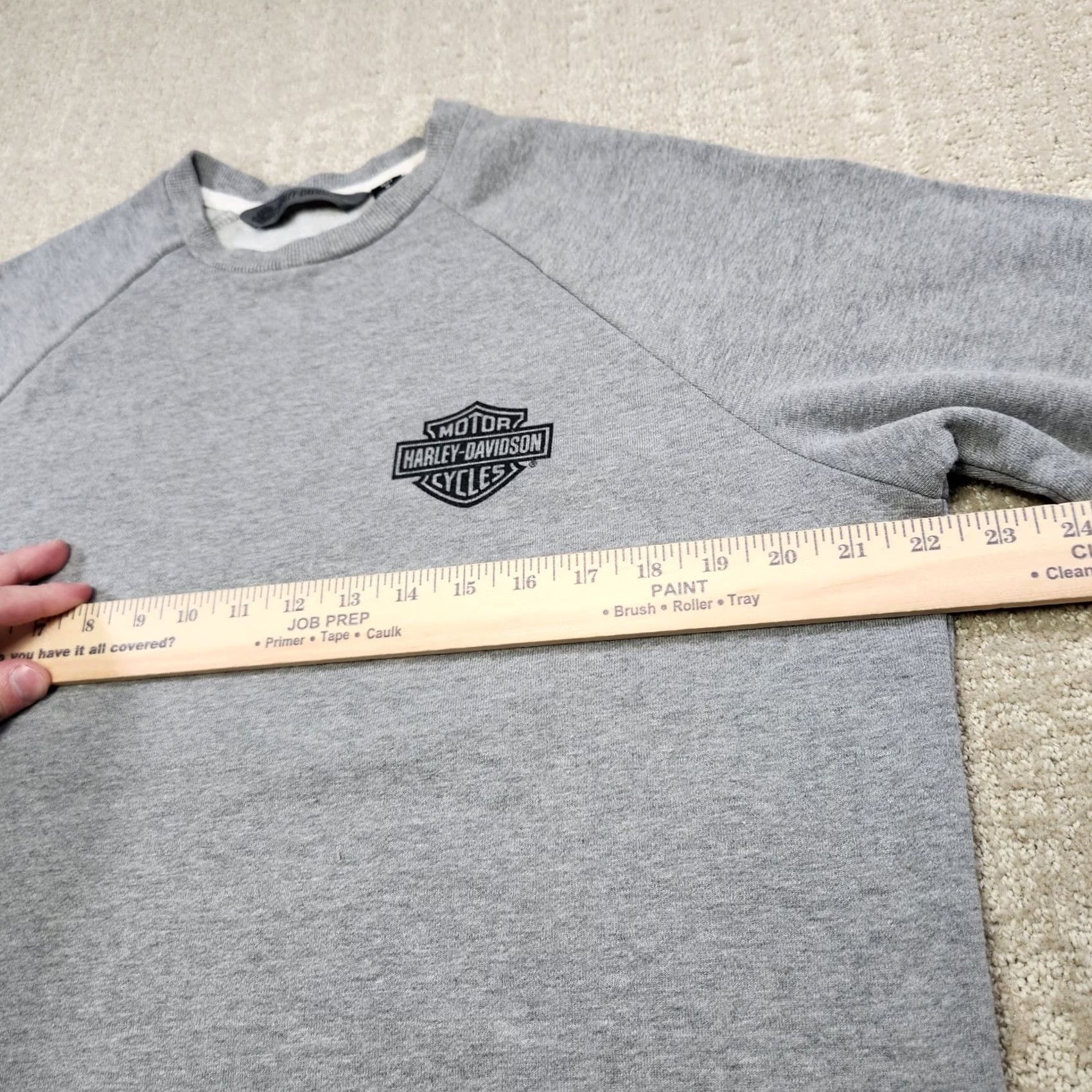 Harley Davidson Harley-Davidson Sweatshirt Men Medium Slim Fit Thermal Sleeve Raglan Skull Gray Shirt Pullover Graphic Print Fire 90s Motorcycle Mens Size US M / EU 48-50 / 2 - 6 Thumbnail