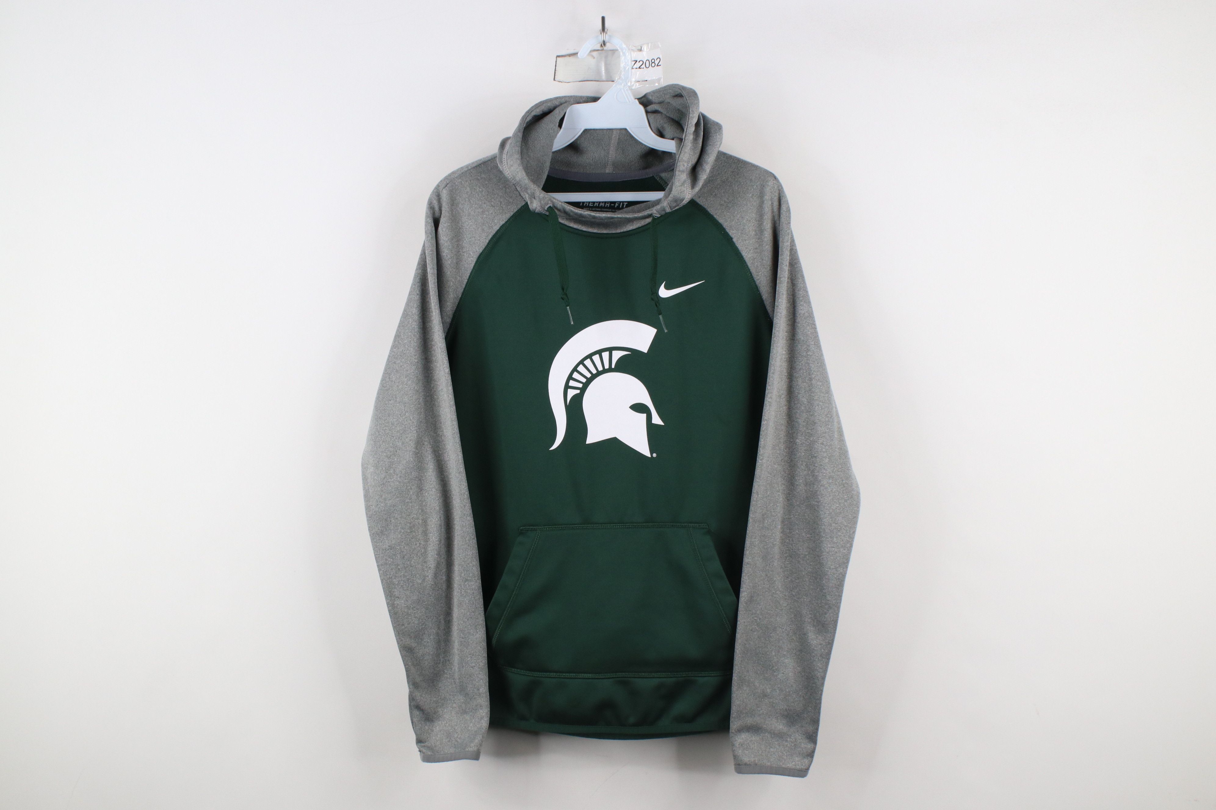 Nike × Vintage Nike Therma Fit State University Hoodie Sweatshirt Green Size M / US 6-8 / IT 42-44 - 1 Thumbnail