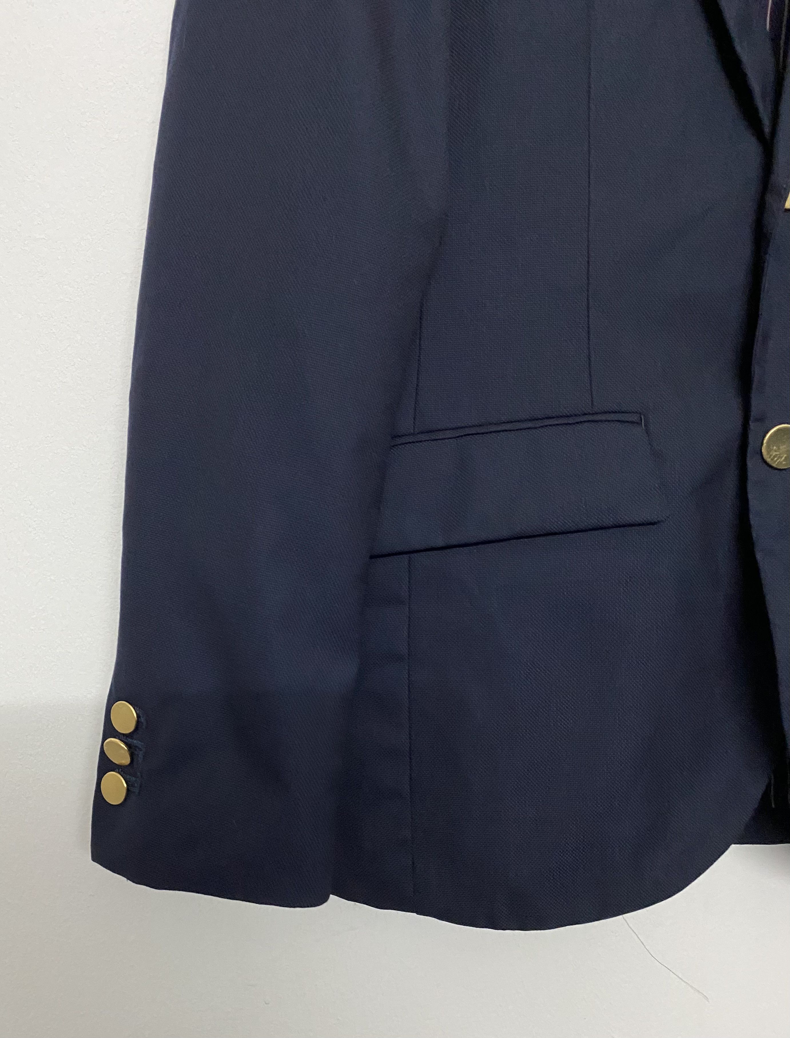 Edifice Japan 417 FOR ONE SEVEN by ÉDIFICE Navy Gold Button Coat Blazer Size US S / EU 44-46 / 1 - 5 Thumbnail