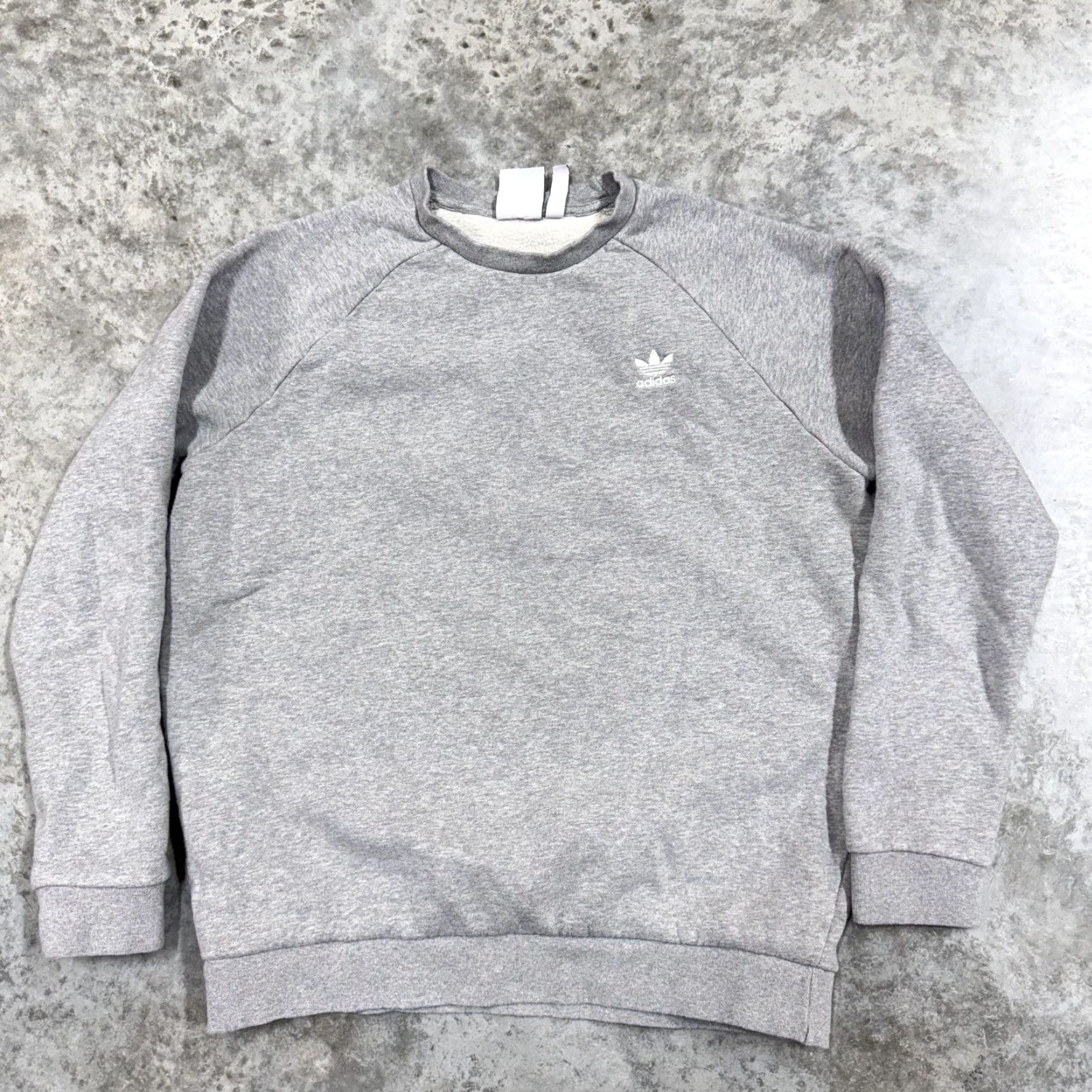 Adidas Adidas Sweatshirt Mens Large Gray Fleece Lined Crewneck Trefoil Logo Pullover Size US L / EU 52-54 / 3 - 2 Thumbnail