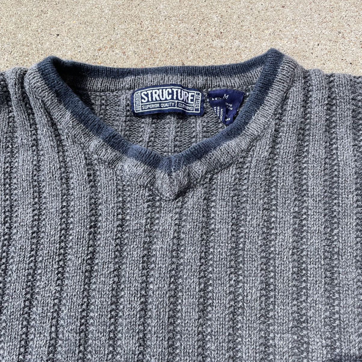 Structure × Vintage Vintage Structure Ribbed Ramie Knit Sweater Grey M Size US M / EU 48-50 / 2 - 3 Thumbnail
