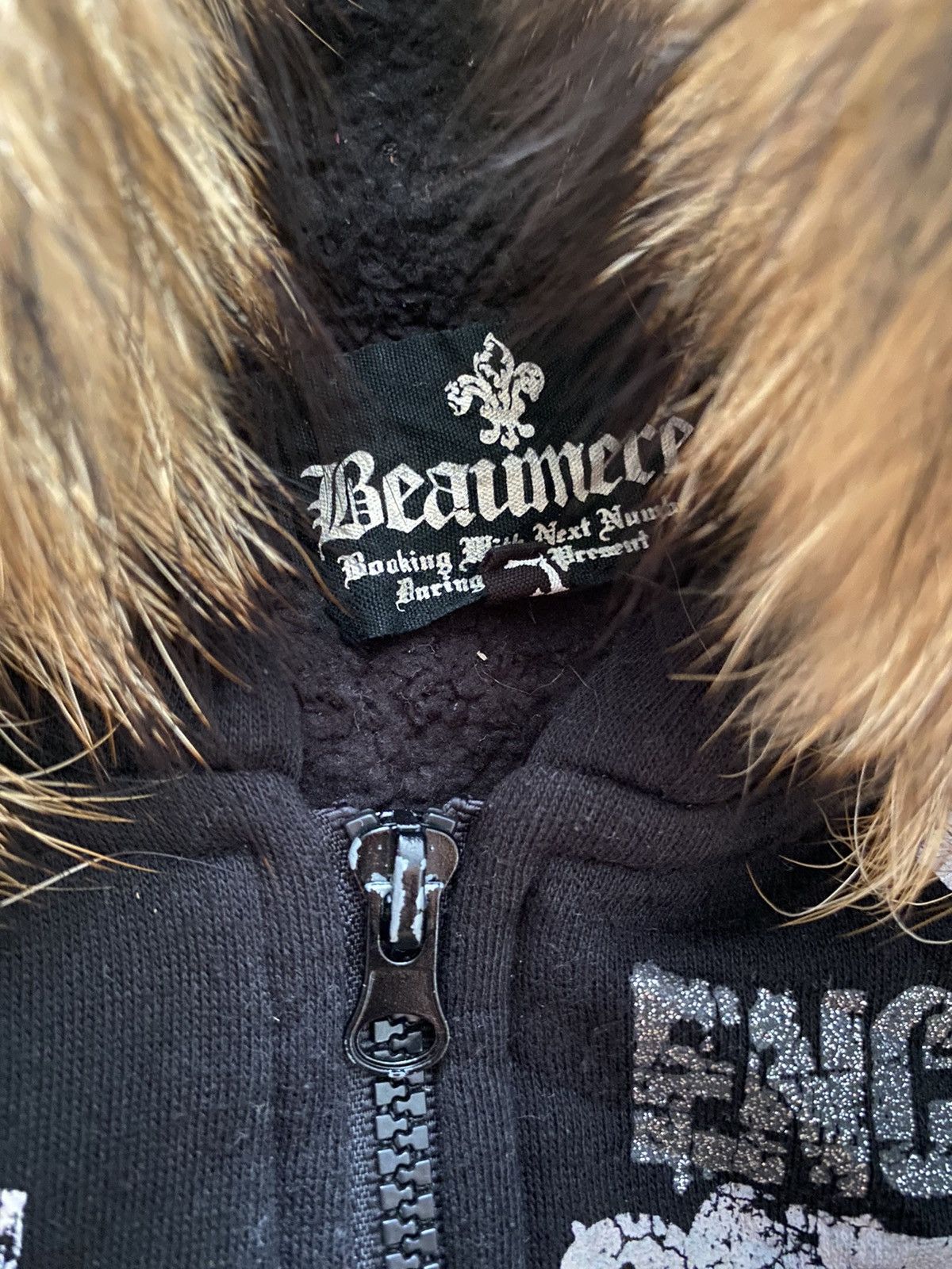 Isamu Katayama Backlash Beaumere gothic poem faux fur hoodie Size US L / EU 52-54 / 3 - 6 Thumbnail