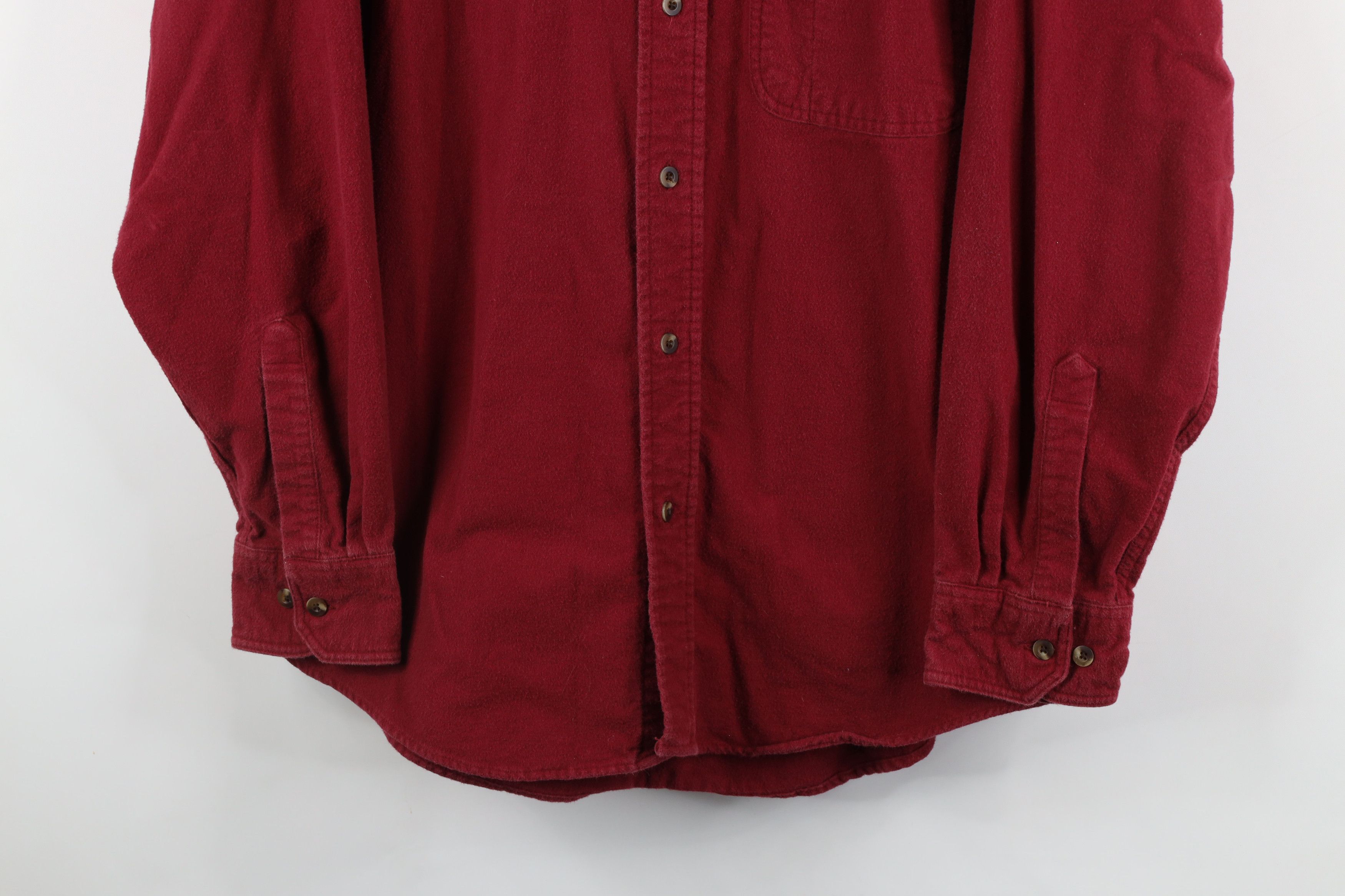 Vintage Vintage 90s Streetwear Chamois Cloth Button Shirt Red Size US L / EU 52-54 / 3 - 3 Thumbnail