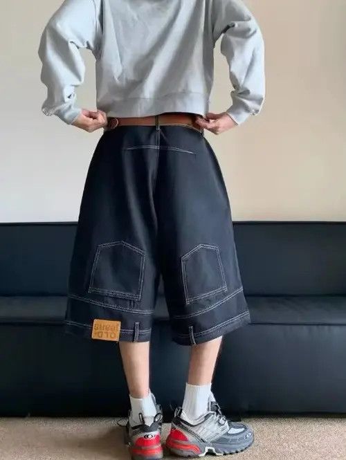 Japanese Brand Hiroko x Mina Inverted Denim Style Baggy Hip Hop Party Size US 27 - 1 Thumbnail