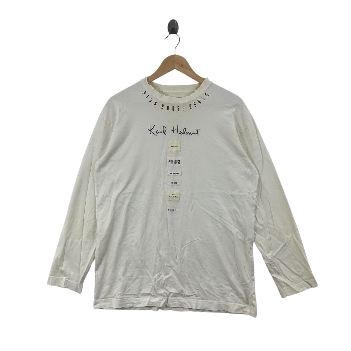 Karl Helmut Vintage 90s KARL HELMUT JAPAN Pink House Collection Tee Size M / US 6-8 / IT 42-44 - 1 Thumbnail