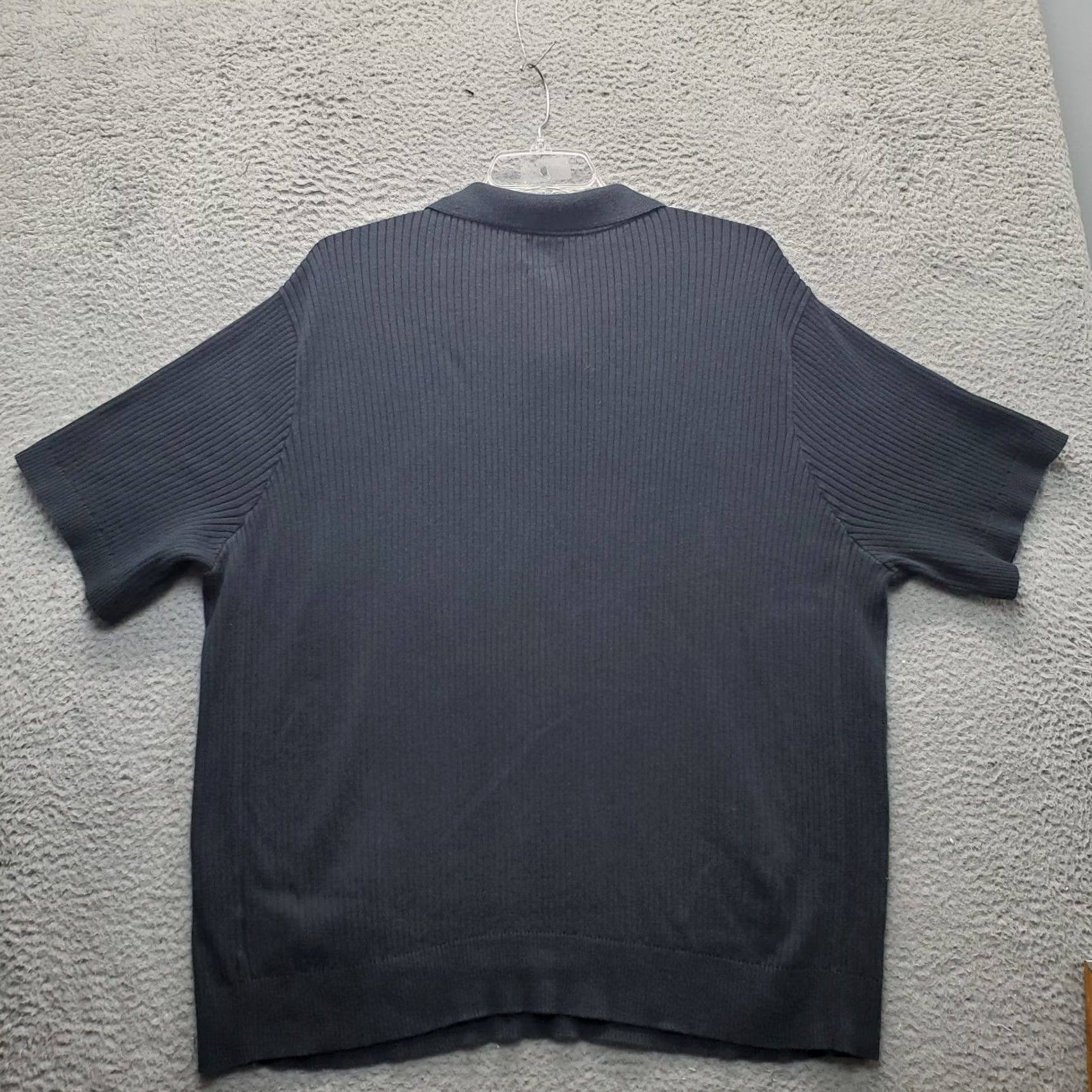 Lands' End Lands' End Mens 4XL Navy Polo Sweater Short Sleeve Knit 1/4 Zip Pullover Size US XXL / EU 58 / 5 - 2 Thumbnail